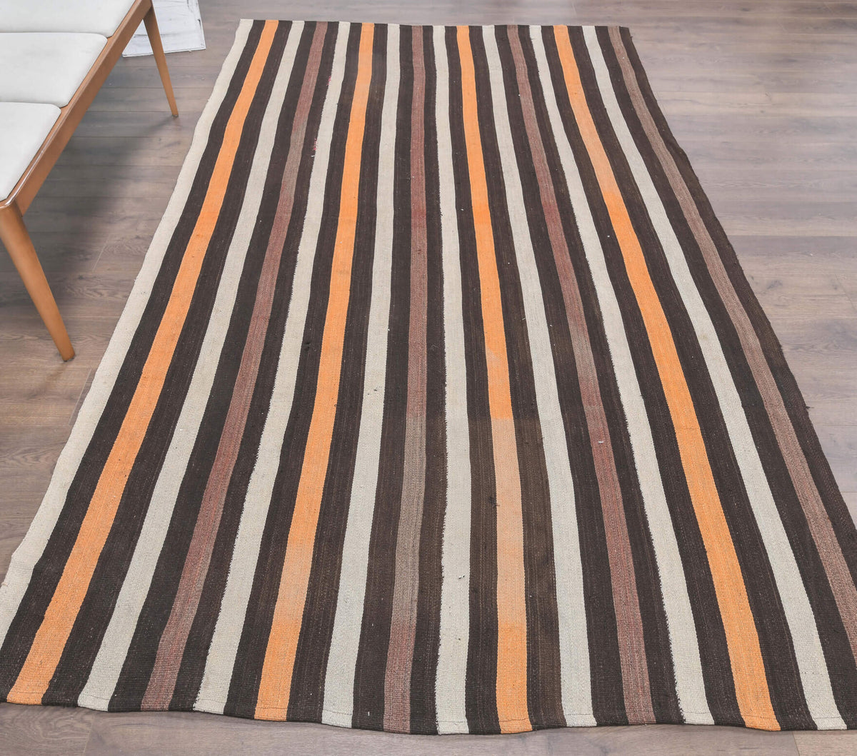 Vintage Kilim Striped Area Rug