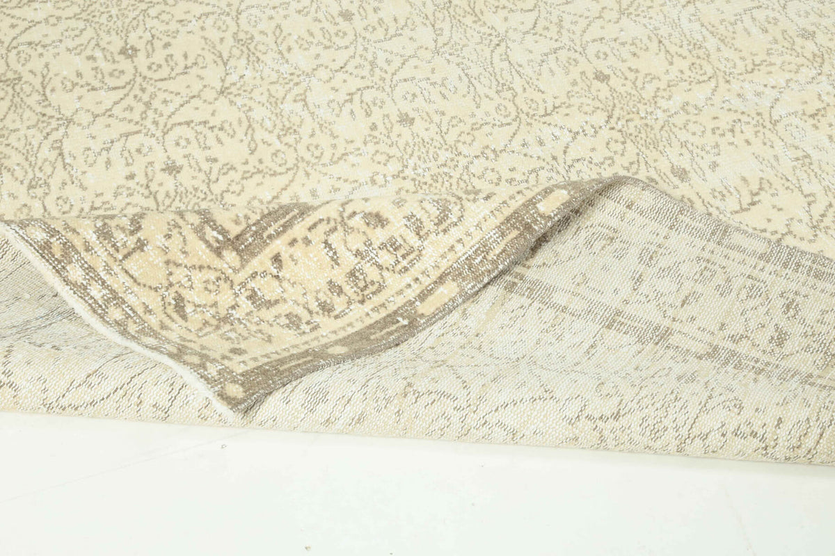 Vintage Beige Floral Hereke Area Rug