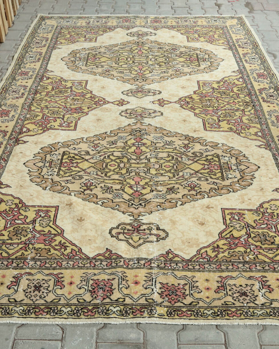 Vintage Anatolian Brown Area Rug