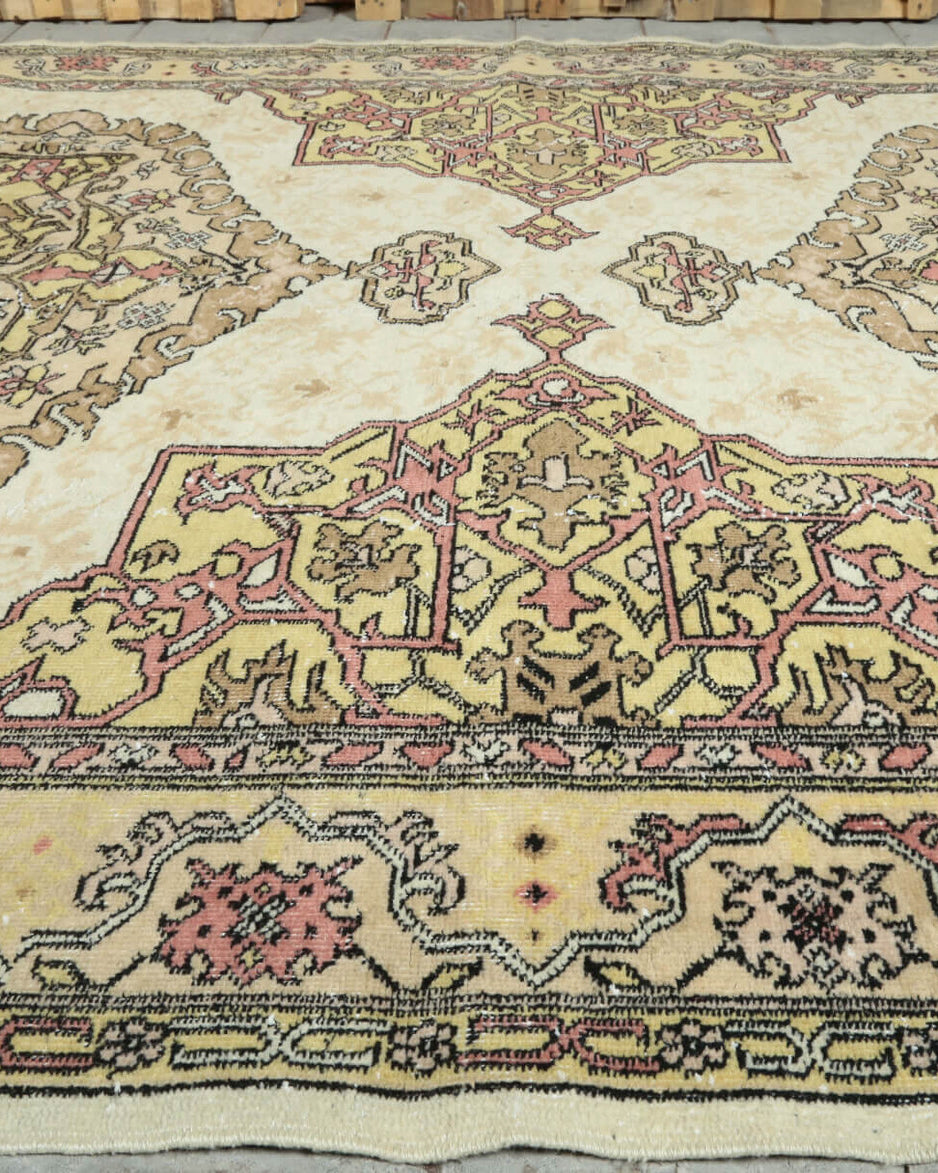 One-of-a-kind 1970s Anatolian vintage area rug in wool, 6'4" x 9'11"