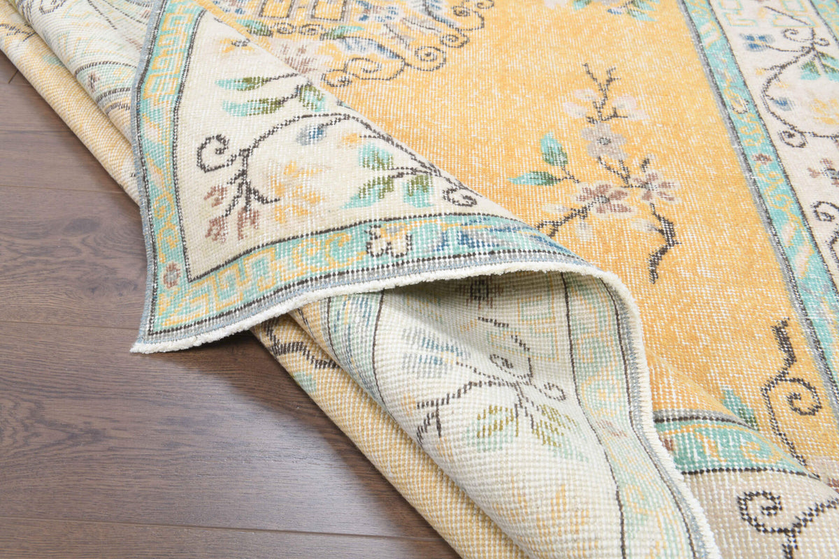 6x9 Handmade Vintage Area Anatolian Rug