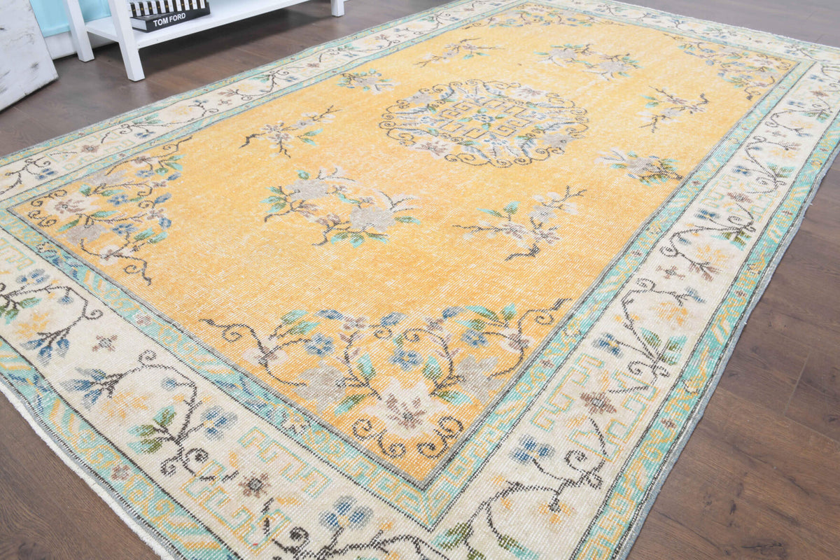 6x9 Handmade Vintage Area Anatolian Rug
