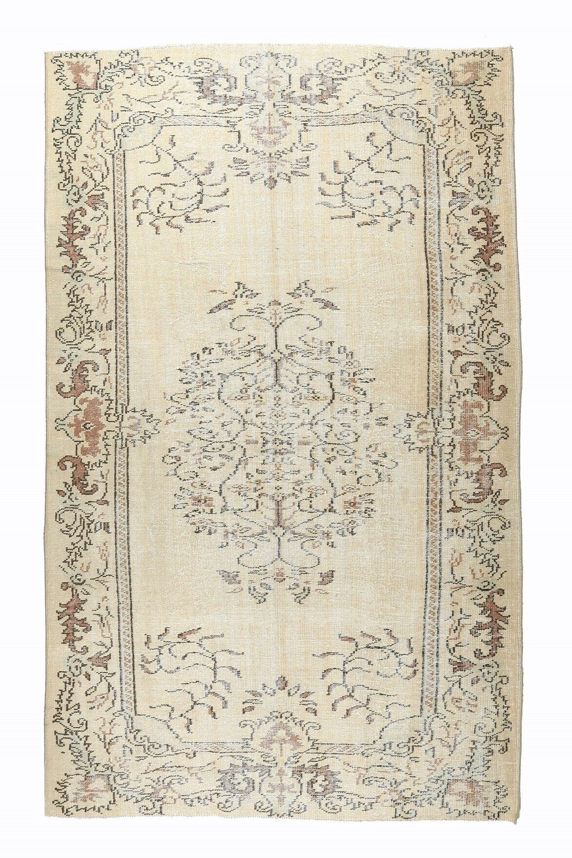 Vintage Beige Anatolian Area Rug