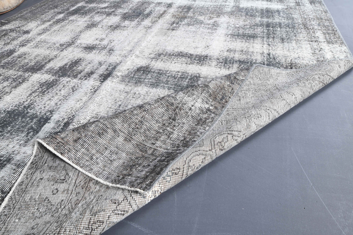 Vintage Distressed Gray Area Rug