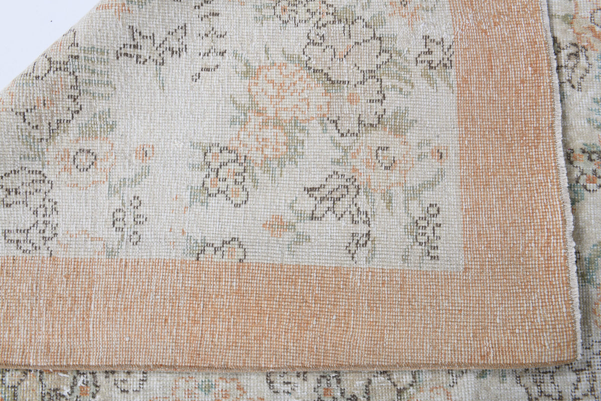 Vintage Bordered Area Hereke Rug