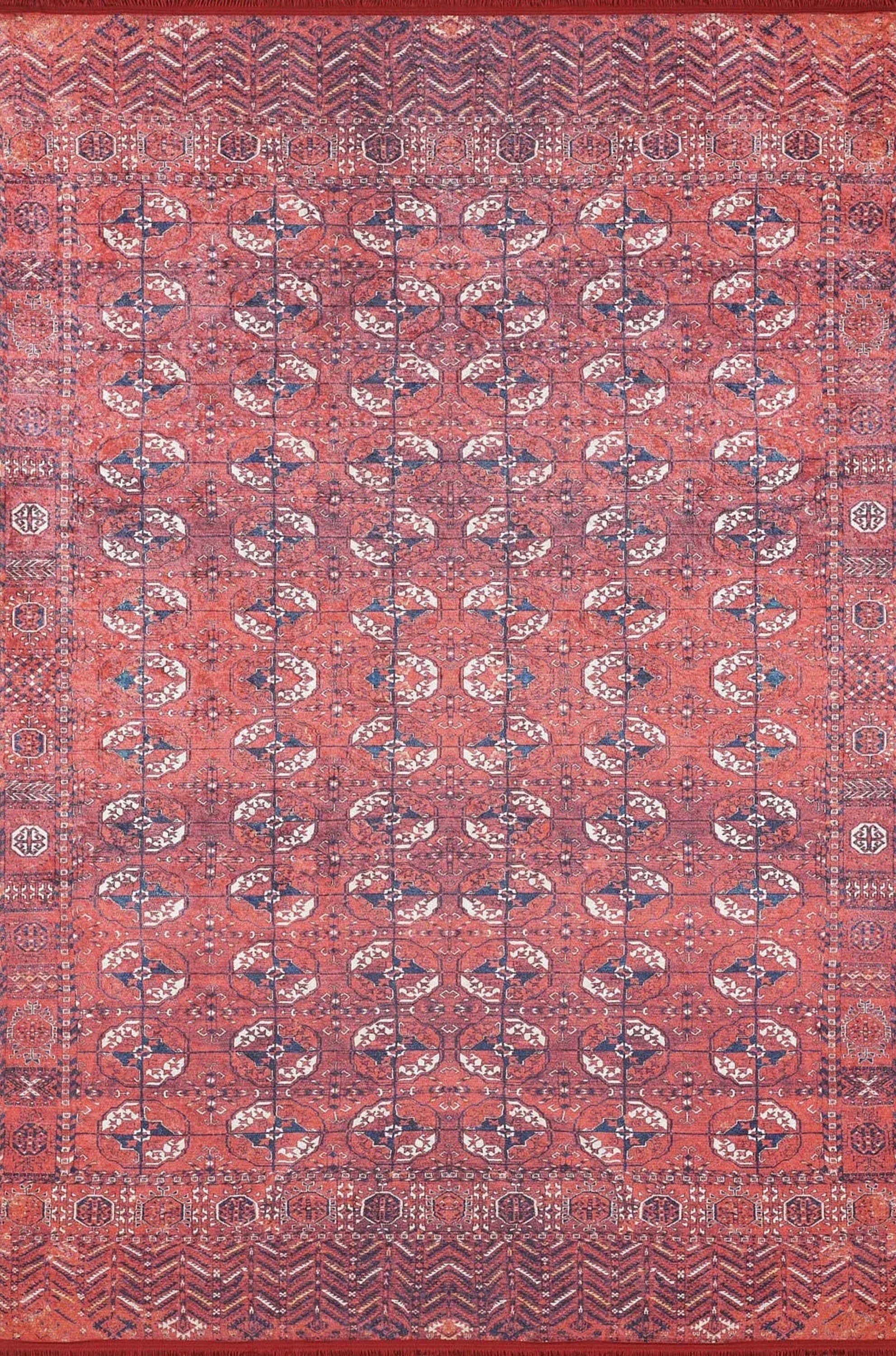 Abira Afghan Red Rug
