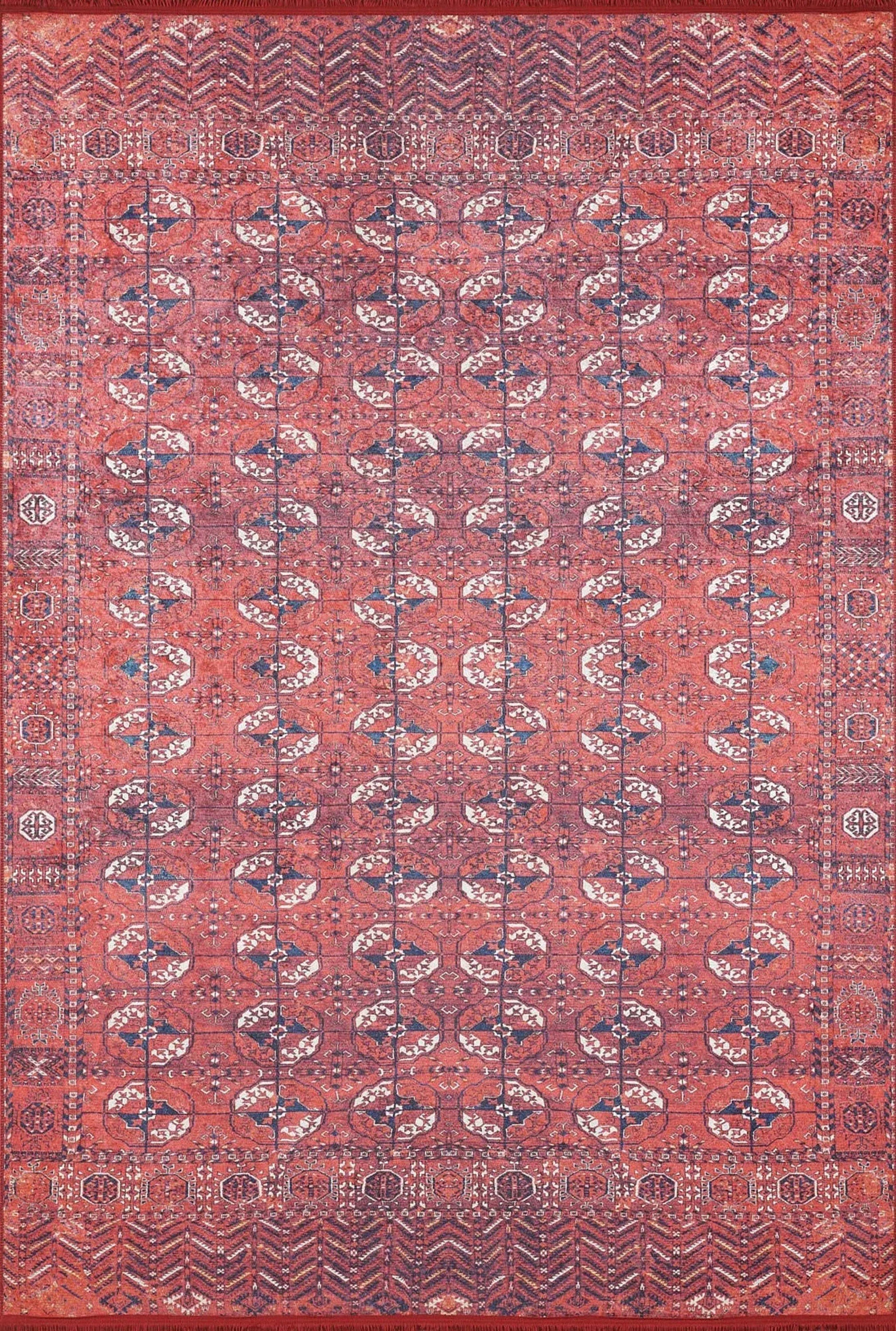 Abira Afghan Red Rug