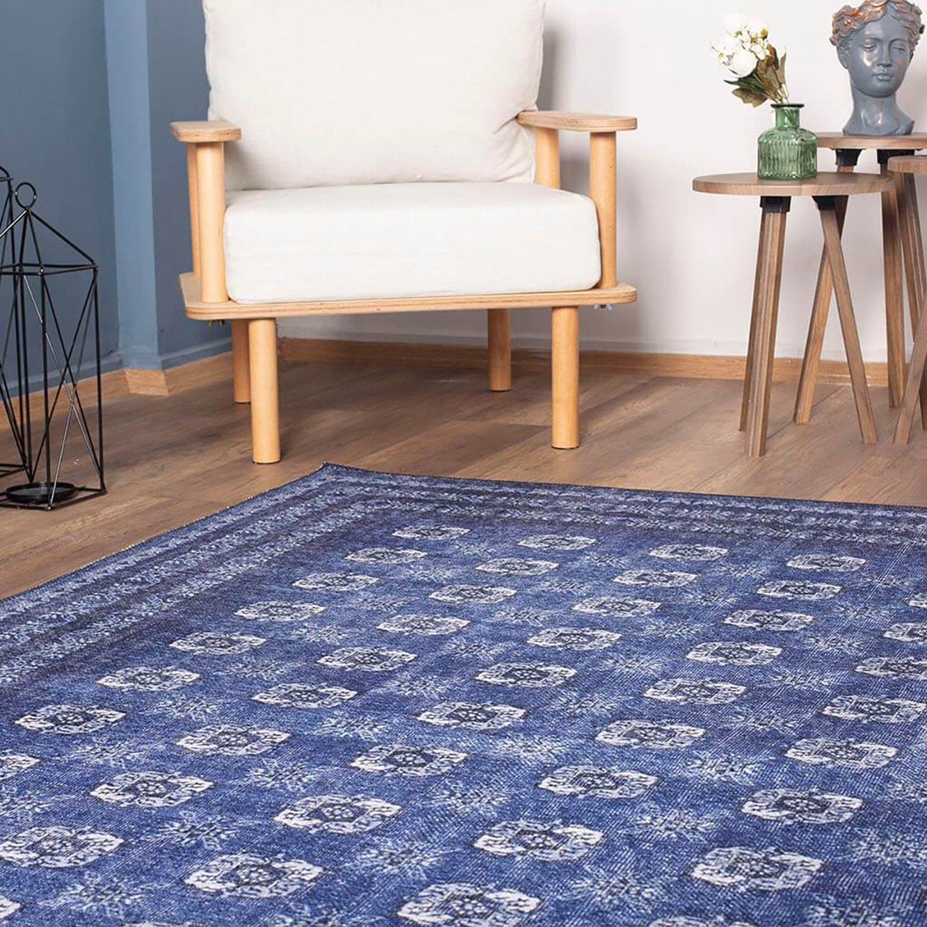 Afda Vintage Blue Afghan Rug