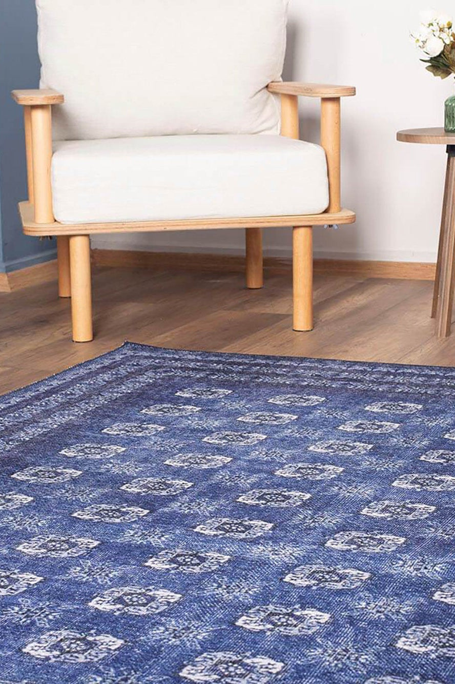 Afda Vintage Blue Afghan Rug