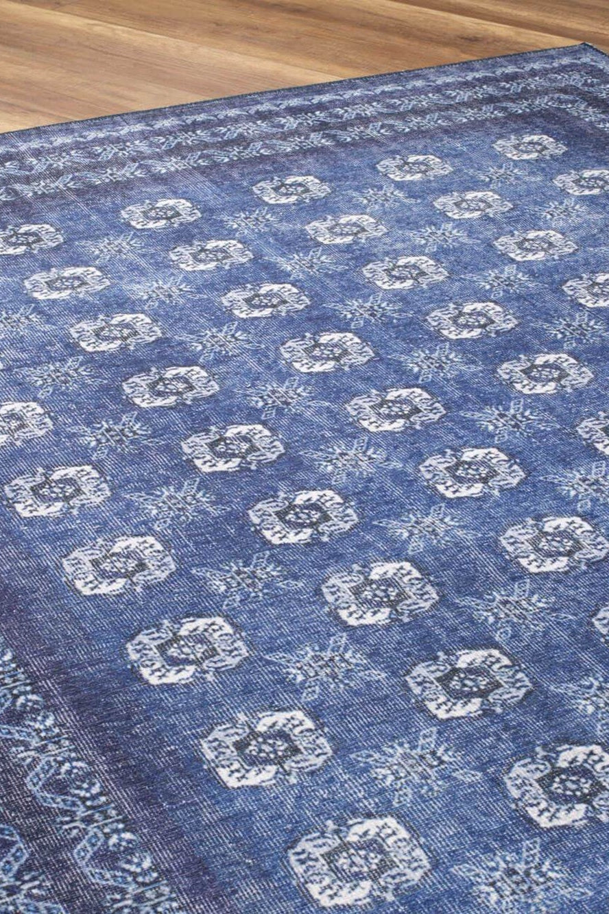 Afda Vintage Blue Afghan Rug