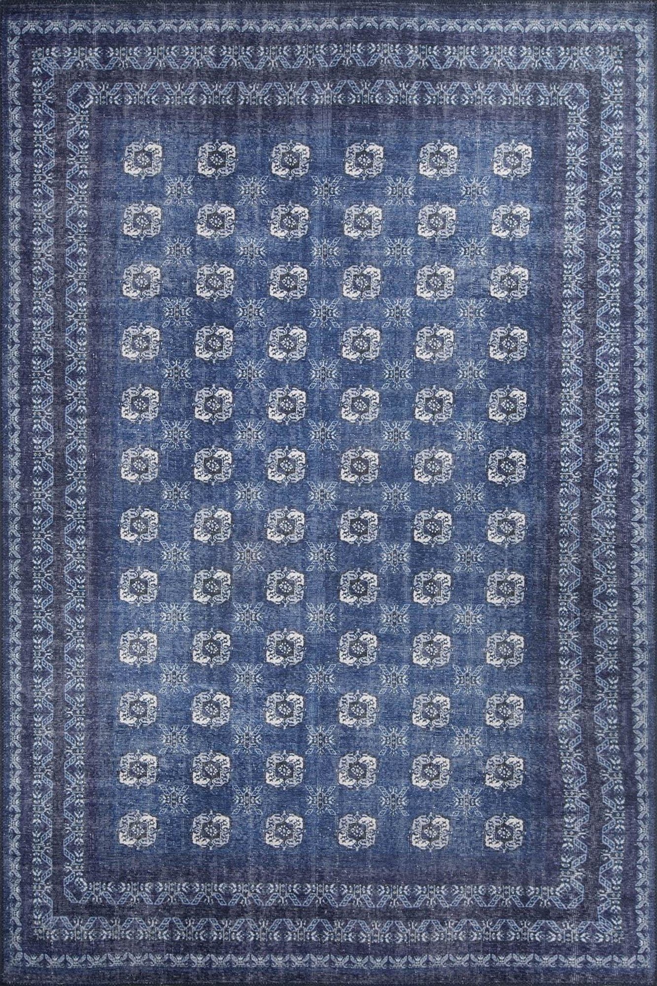 Afda Vintage Blue Afghan Rug