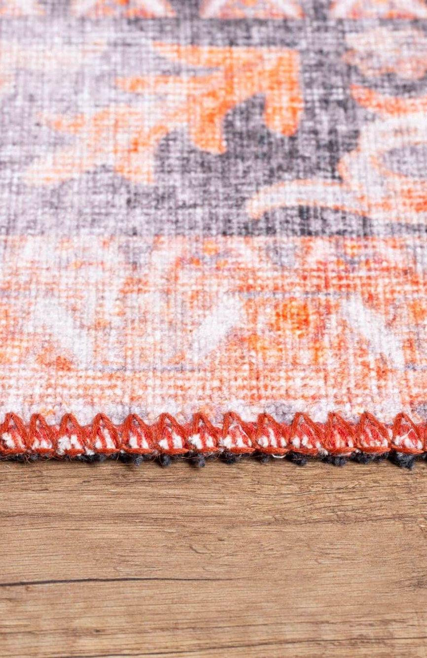 Afra Oriental Orange and Blue Faded rug