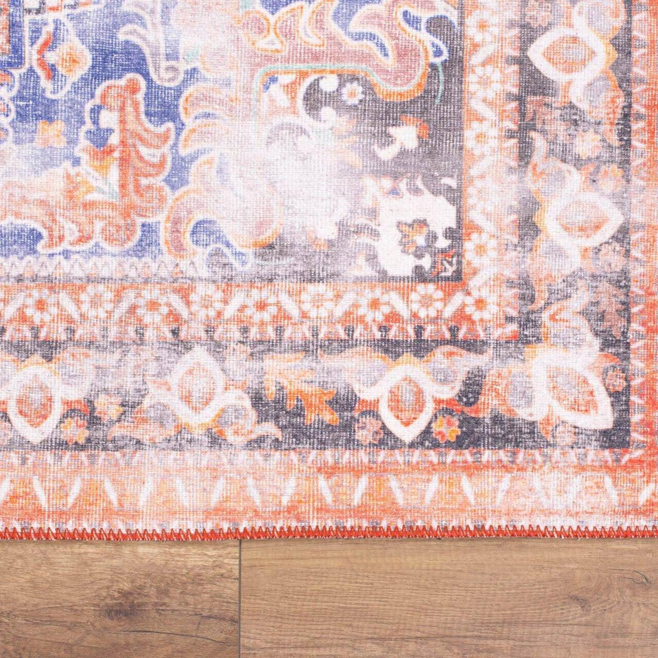 Afra Oriental Orange and Blue Faded rug