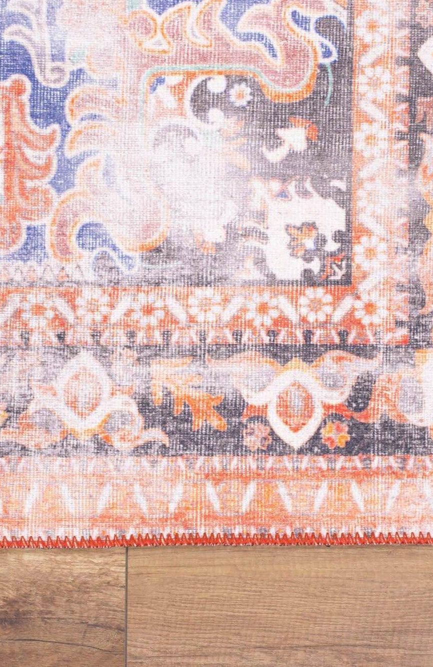 Afra Oriental Orange and Blue Faded rug