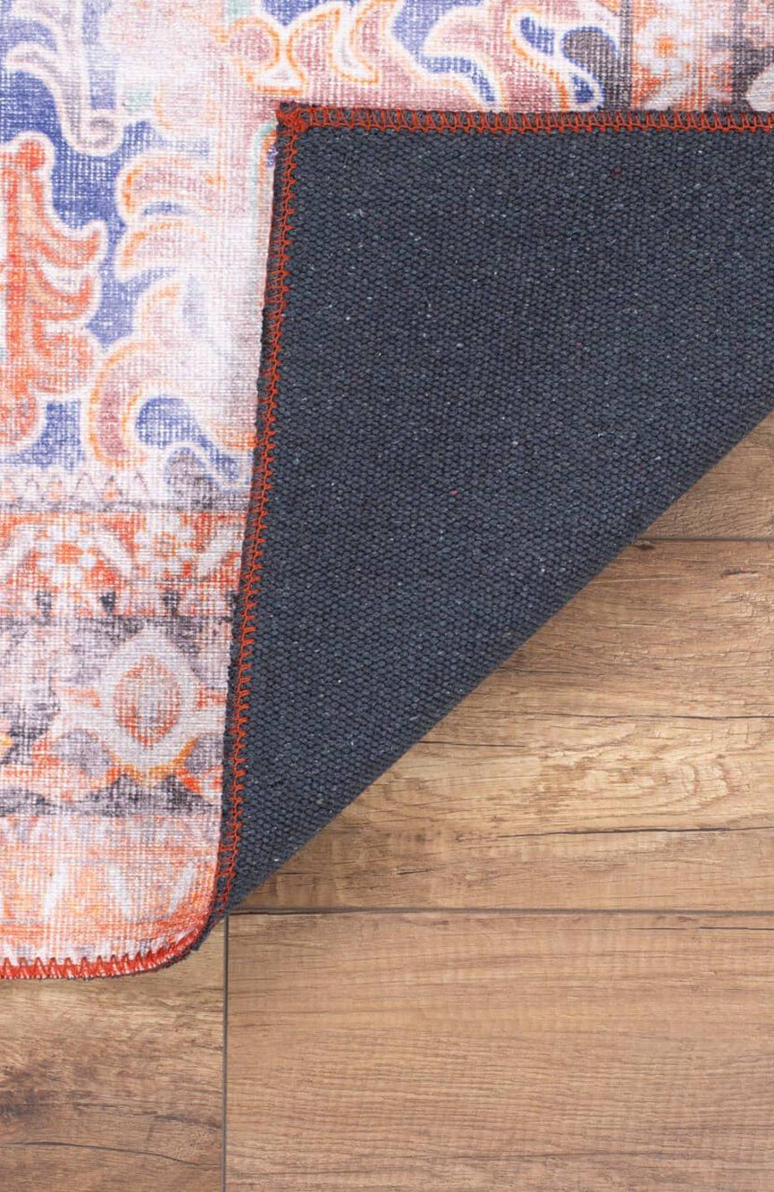 Afra Oriental Orange and Blue Faded rug