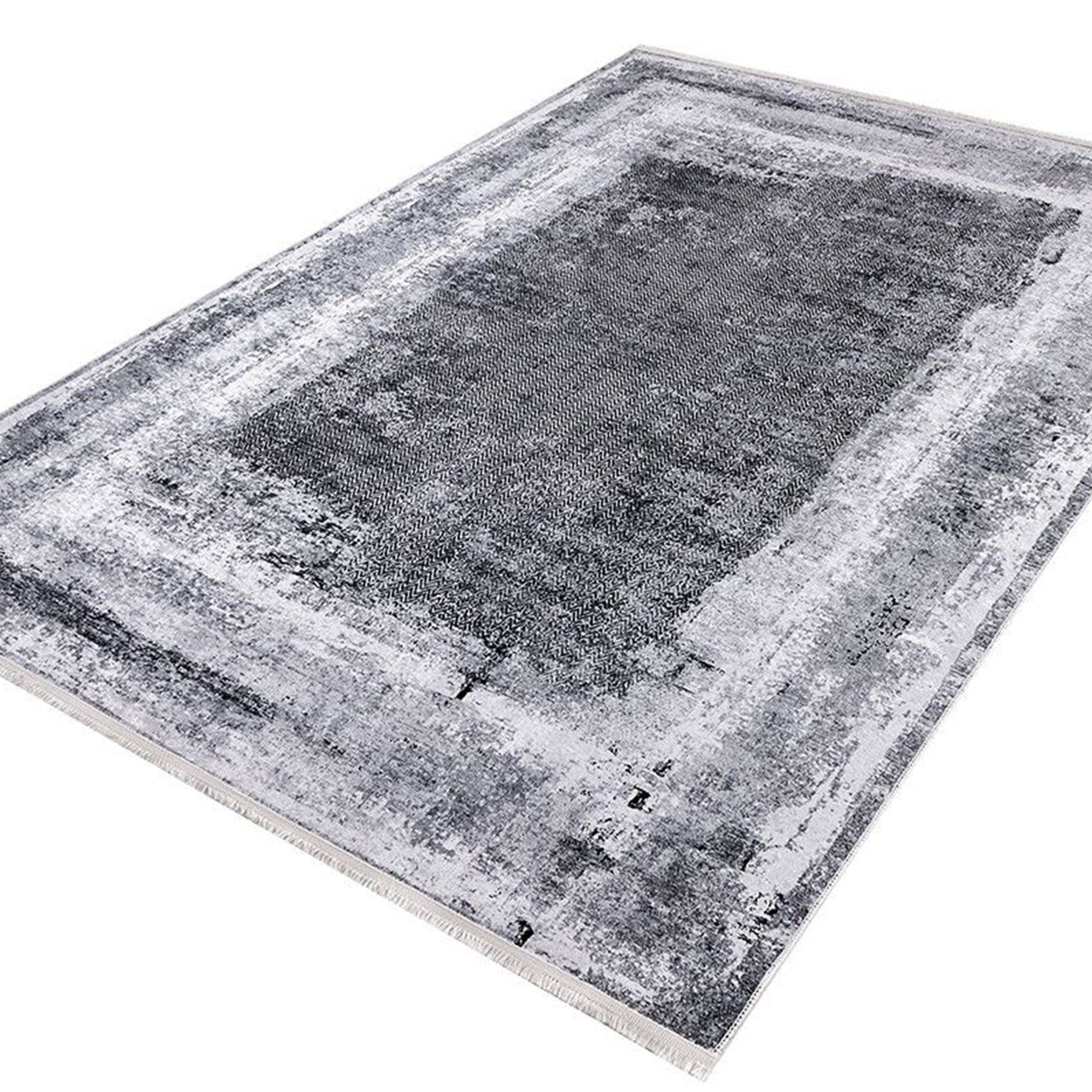 Alae Abstract Distressed Neutral Gray Rug