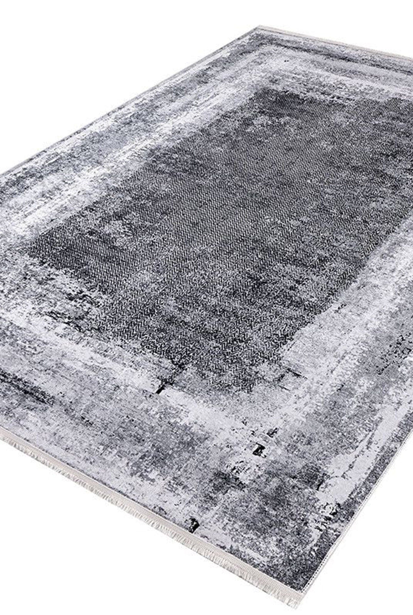 Alae Abstract Distressed Neutral Gray Rug