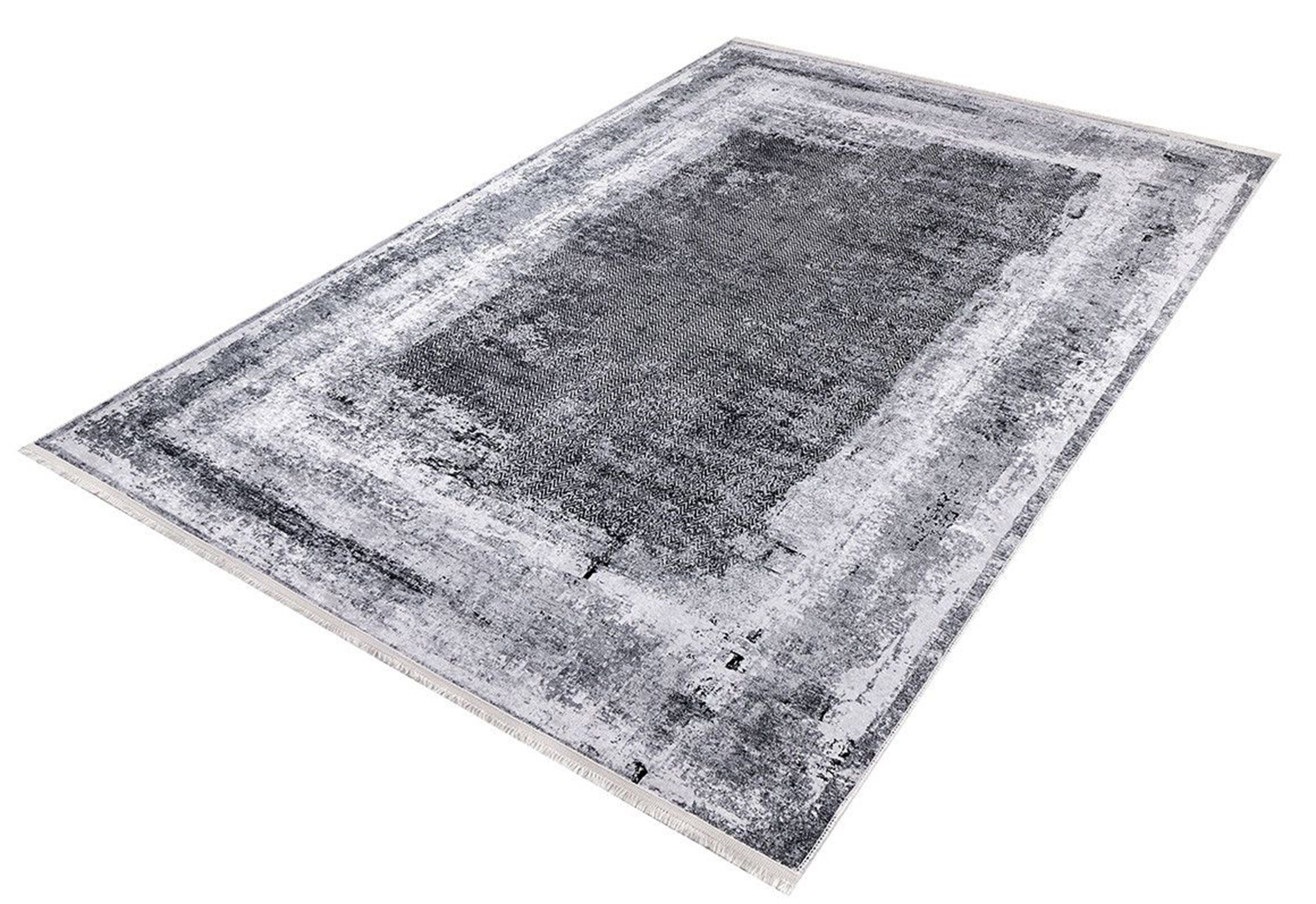 Alae Abstract Distressed Neutral Gray Rug