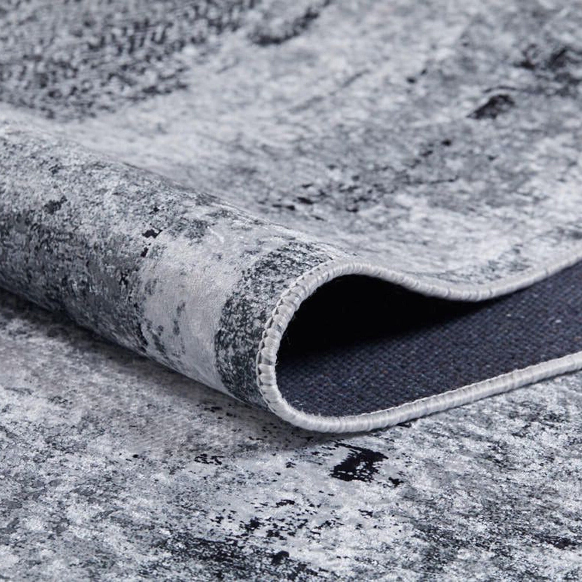 Alae Abstract Distressed Neutral Gray Rug