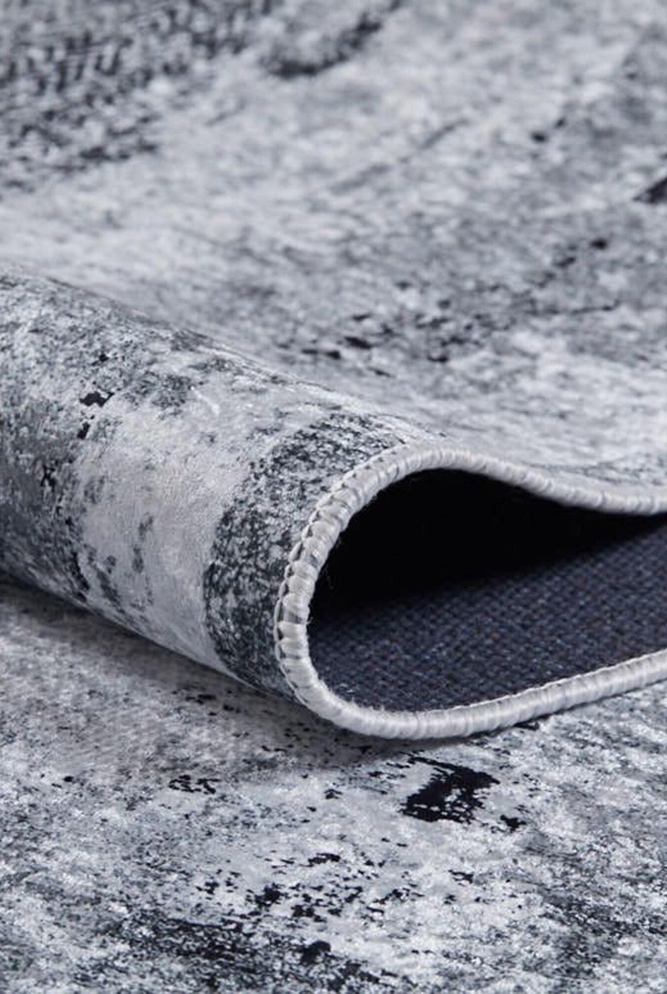 Alae Abstract Distressed Neutral Gray Rug