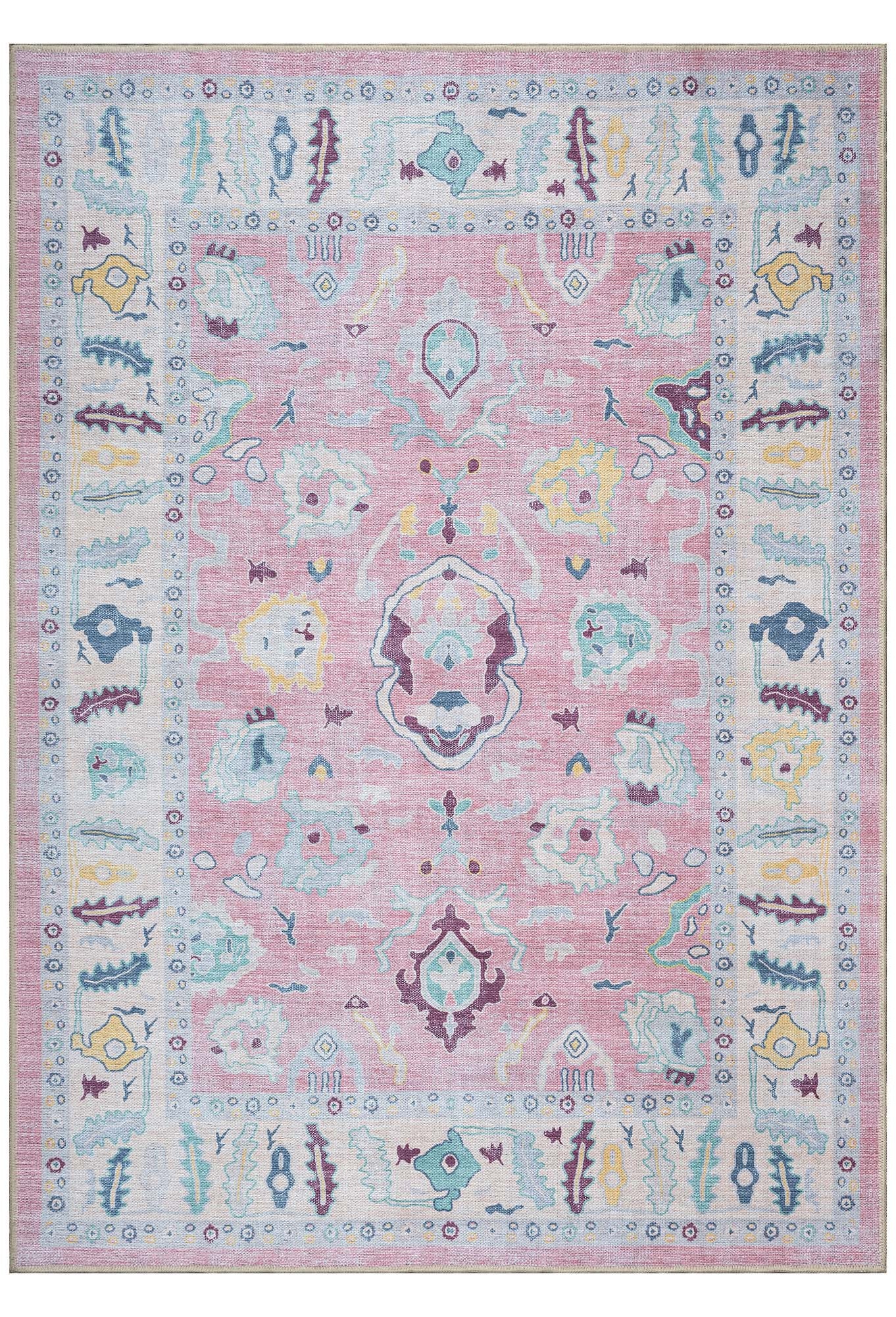 Alice Pale Pink Modern Oushak Rug