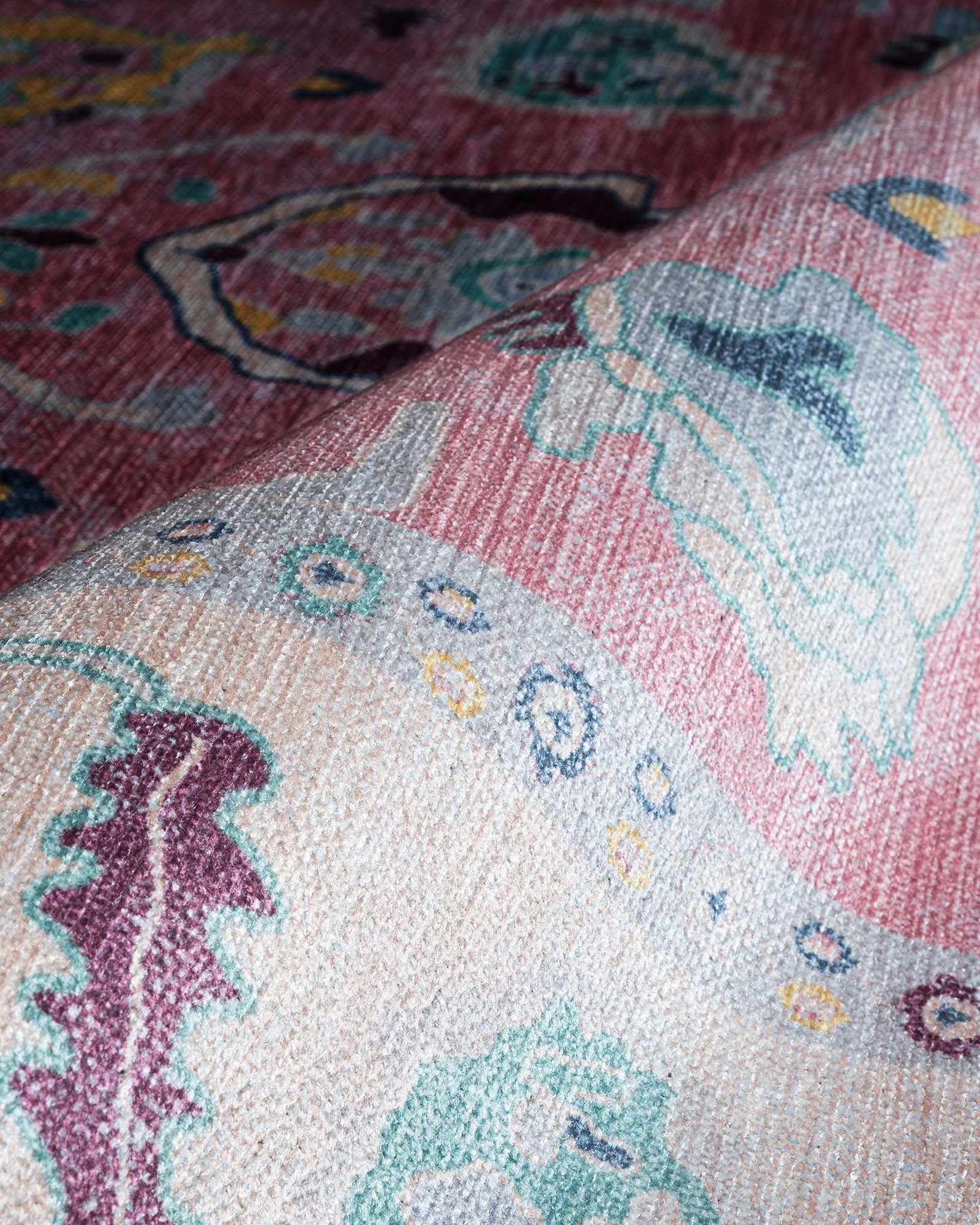 Alice Pale Pink Modern Oushak Rug