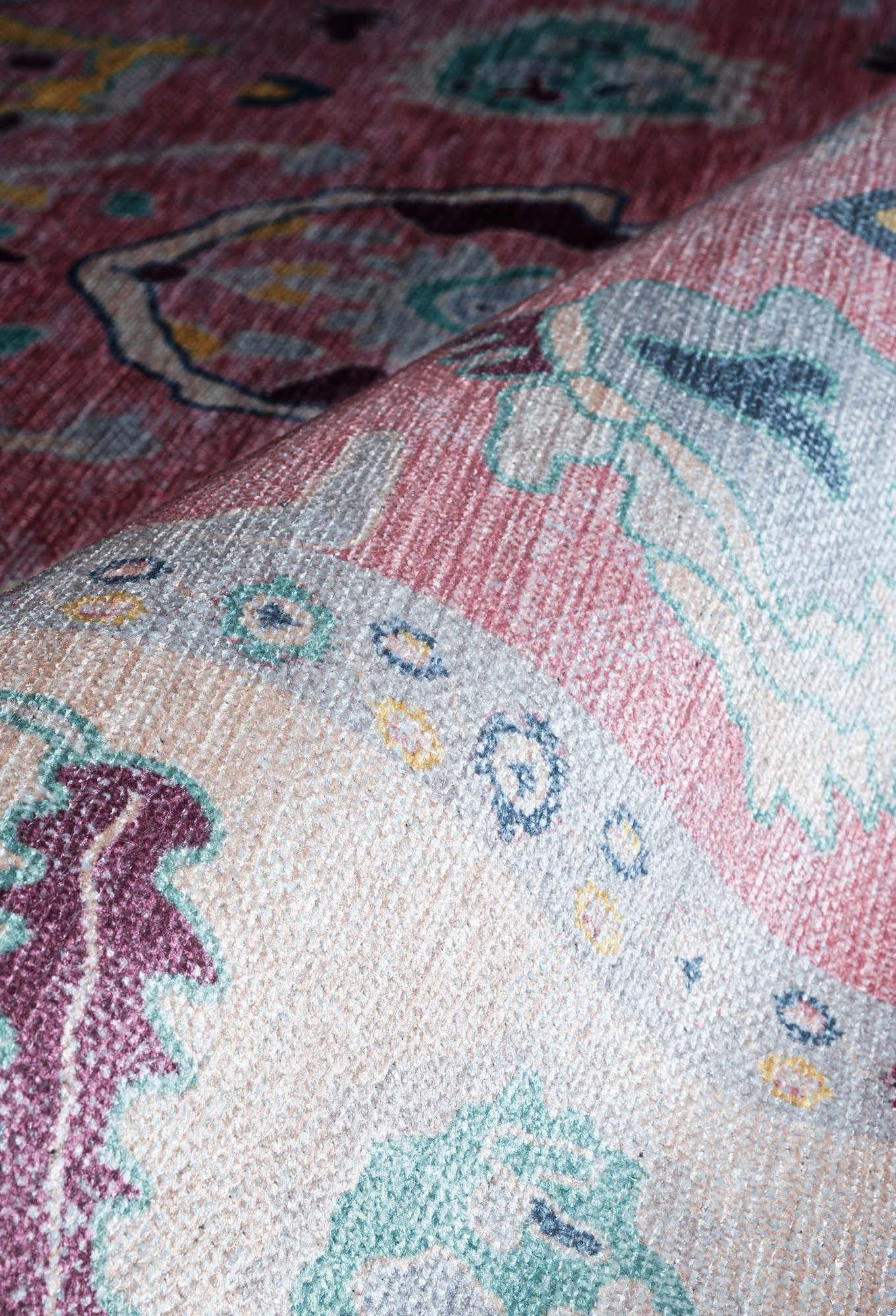 Alice Pale Pink Modern Oushak Rug