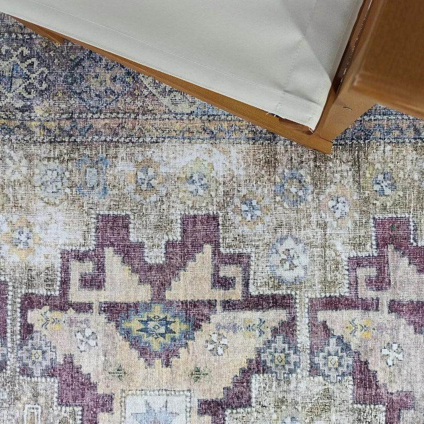 Alma Rug Turkish Beige Green Earth tones Rug