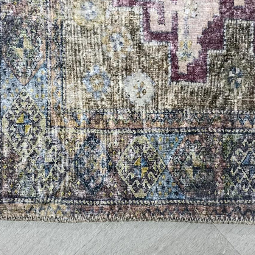 Alma Rug Turkish Beige Green Earth tones Rug