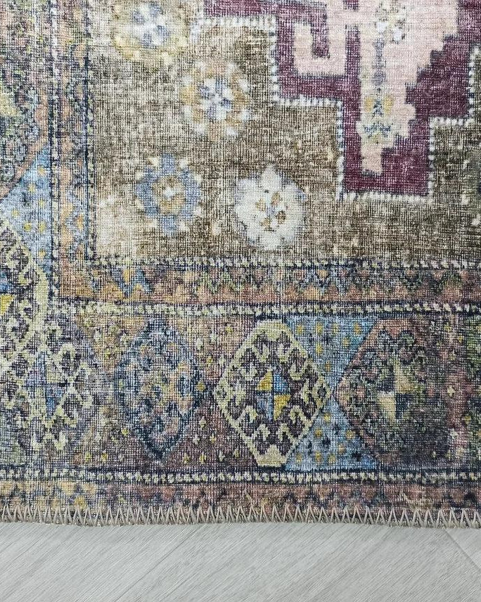 Alma Rug Turkish Beige Green Earth tones Rug