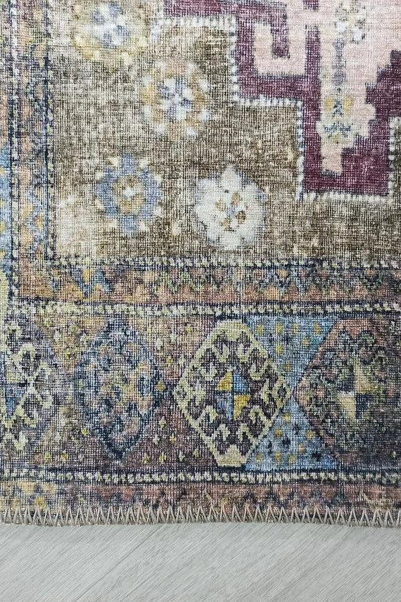 Alma Rug Turkish Beige Green Earth tones Rug