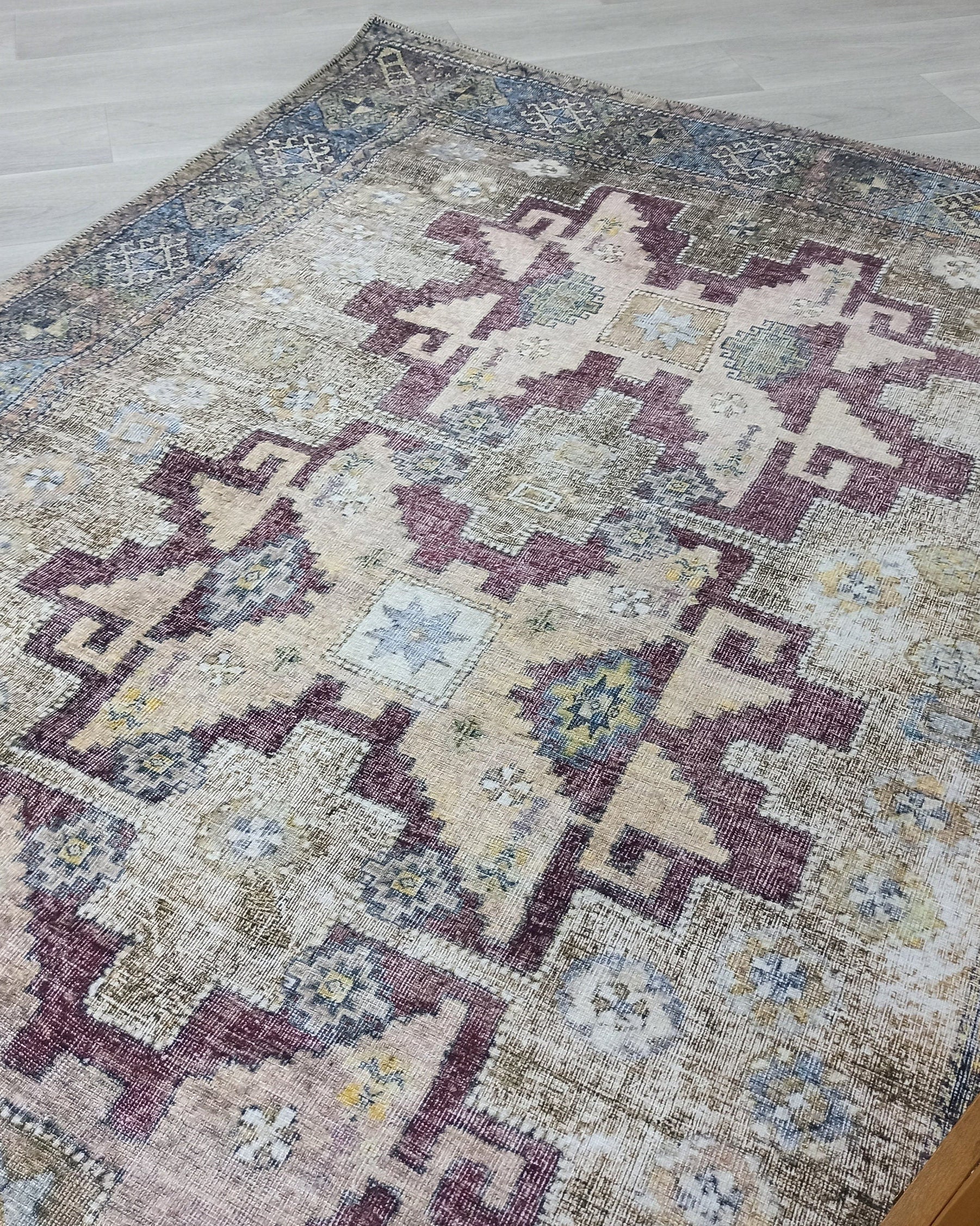 Alma Rug Turkish Beige Green Earth tones Rug