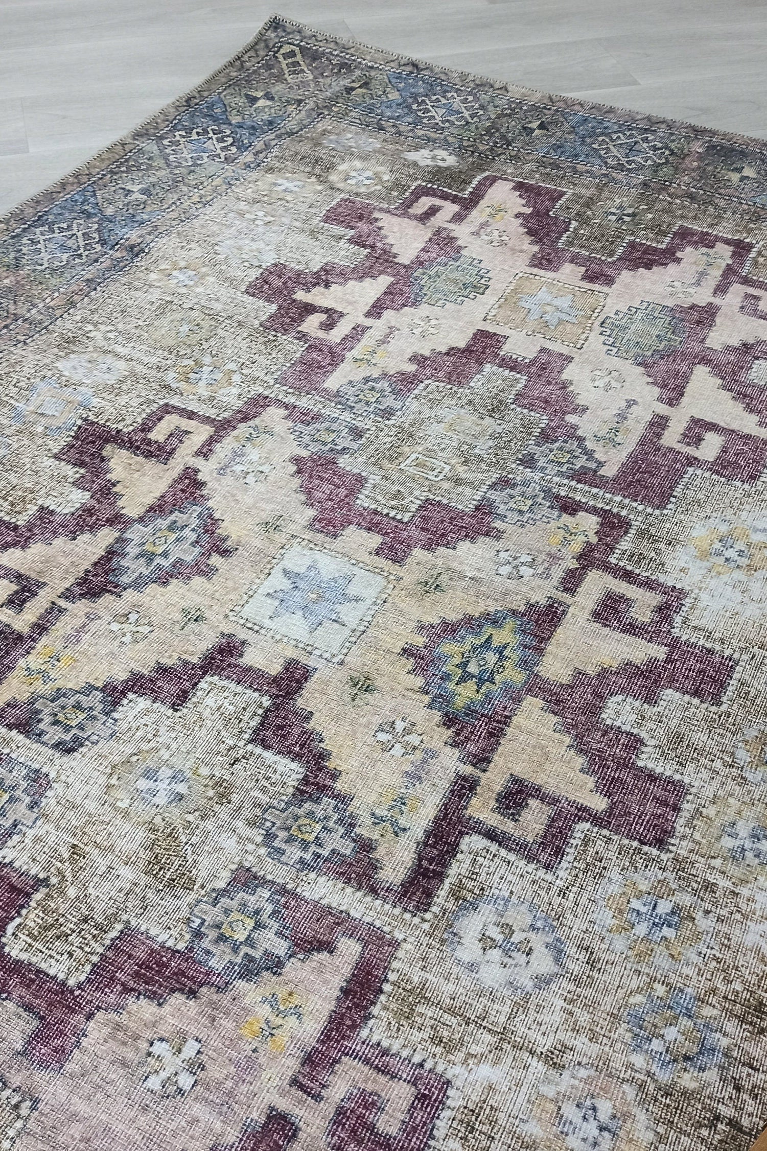 Alma Rug Turkish Beige Green Earth tones Rug