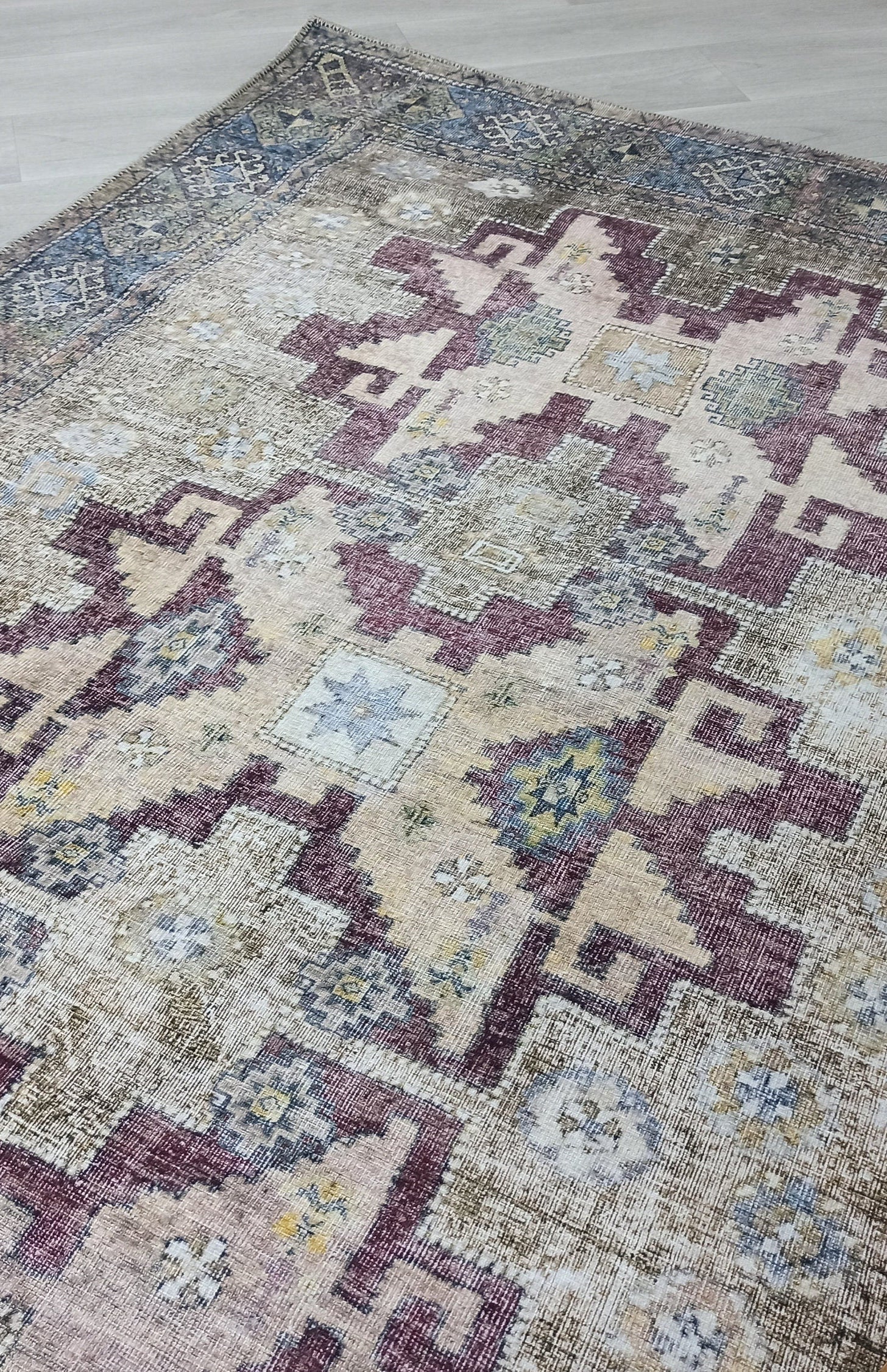 Alma Rug Turkish Beige Green Earth tones Rug