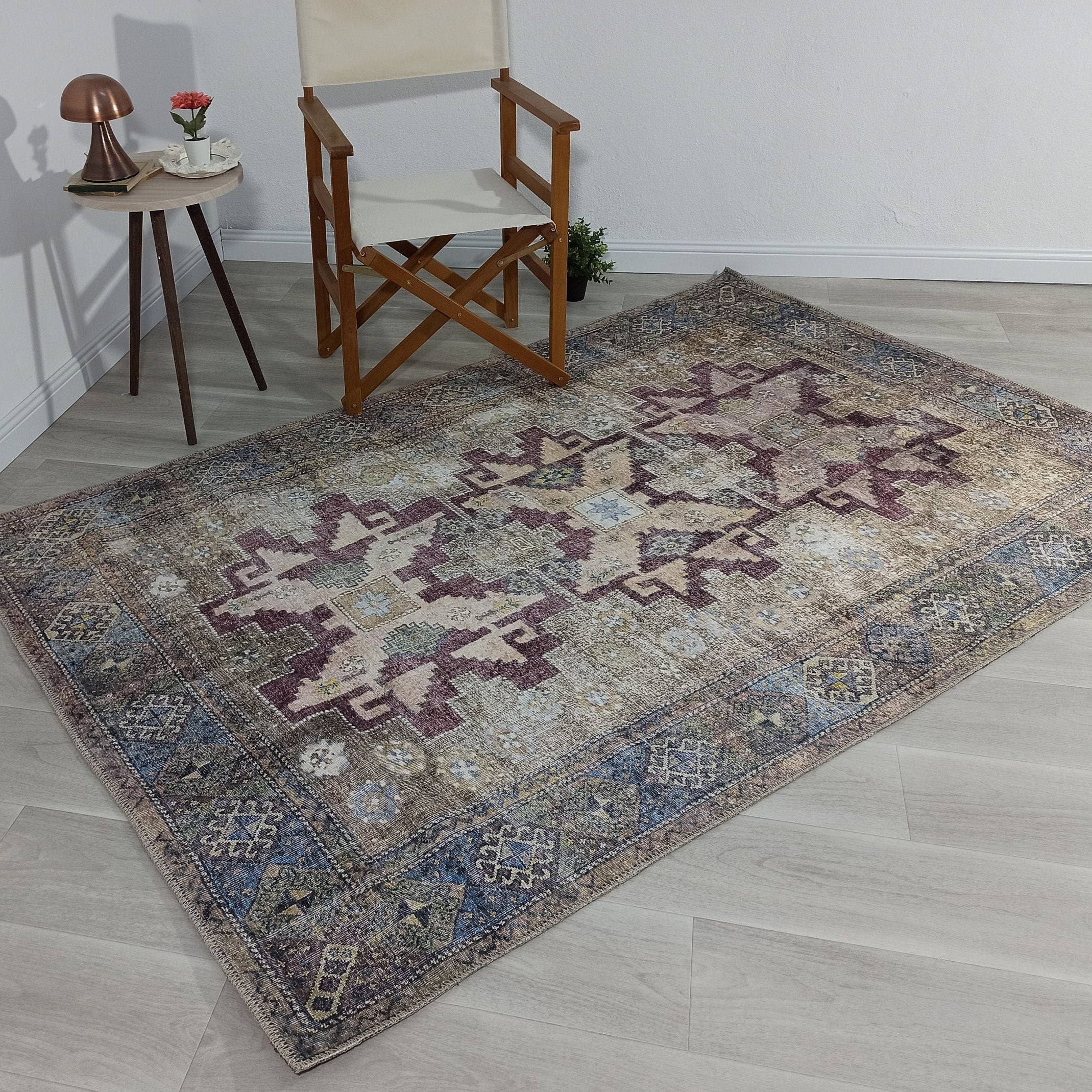 Alma Rug Turkish Beige Green Earth tones Rug