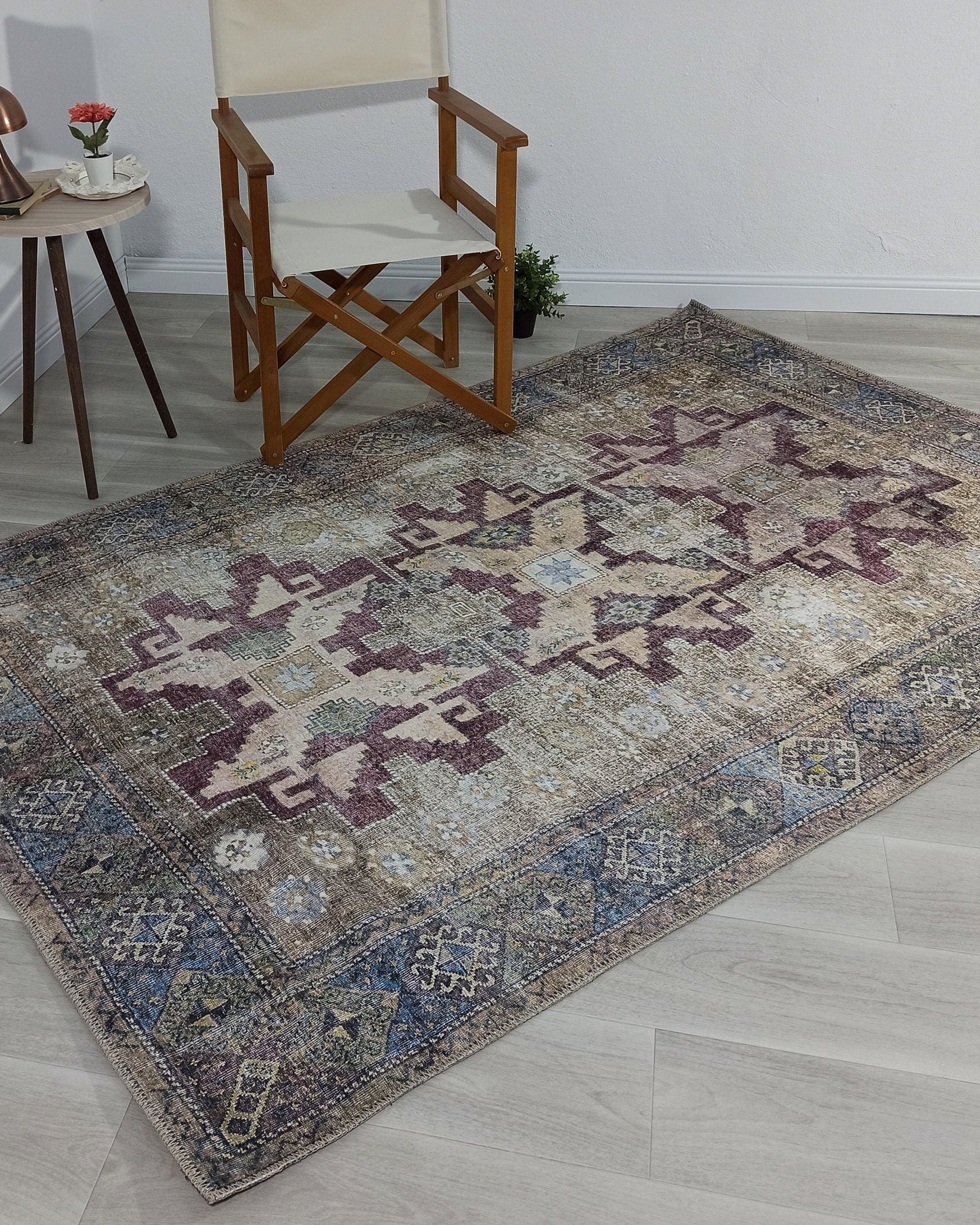 Alma Rug Turkish Beige Green Earth tones Rug