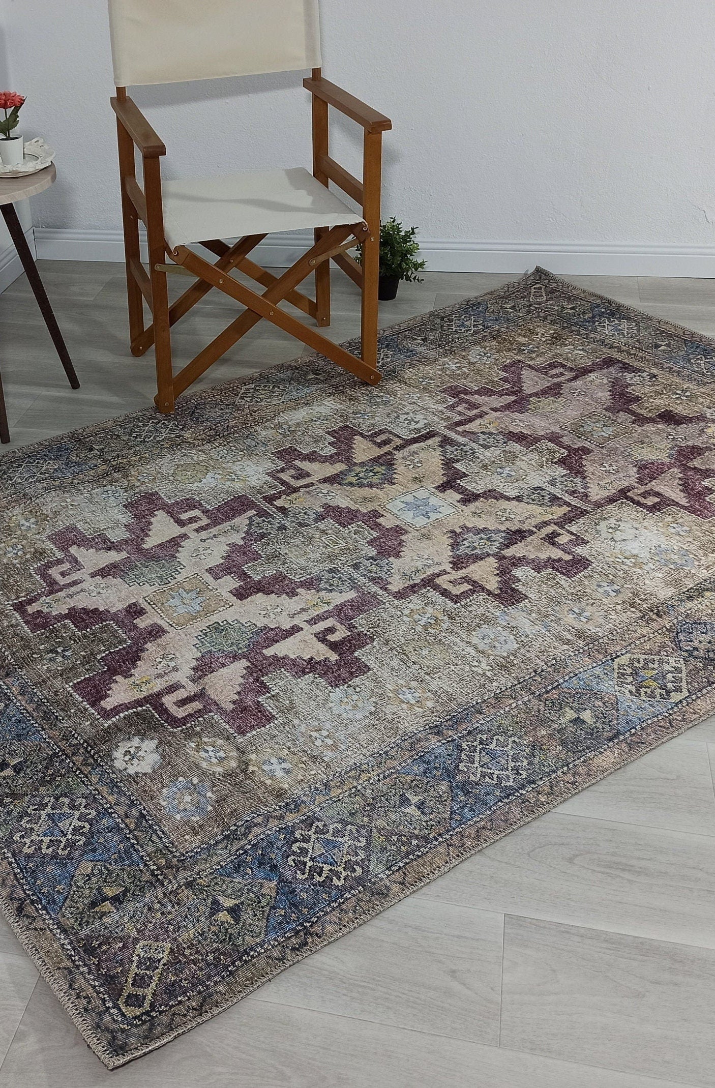 Alma Rug Turkish Beige Green Earth tones Rug