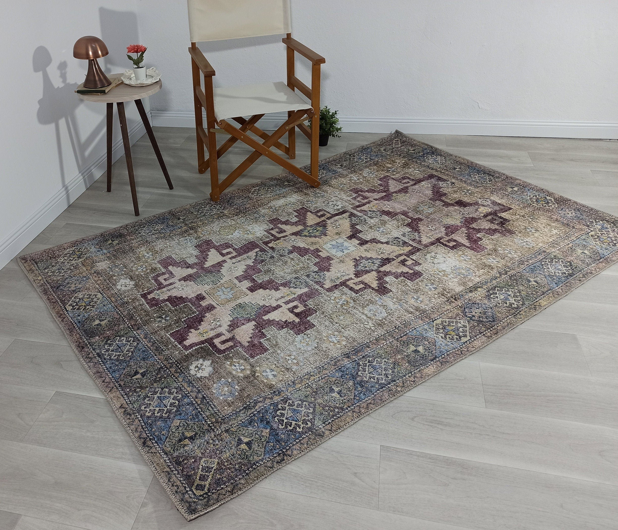 Alma Rug Turkish Beige Green Earth tones Rug