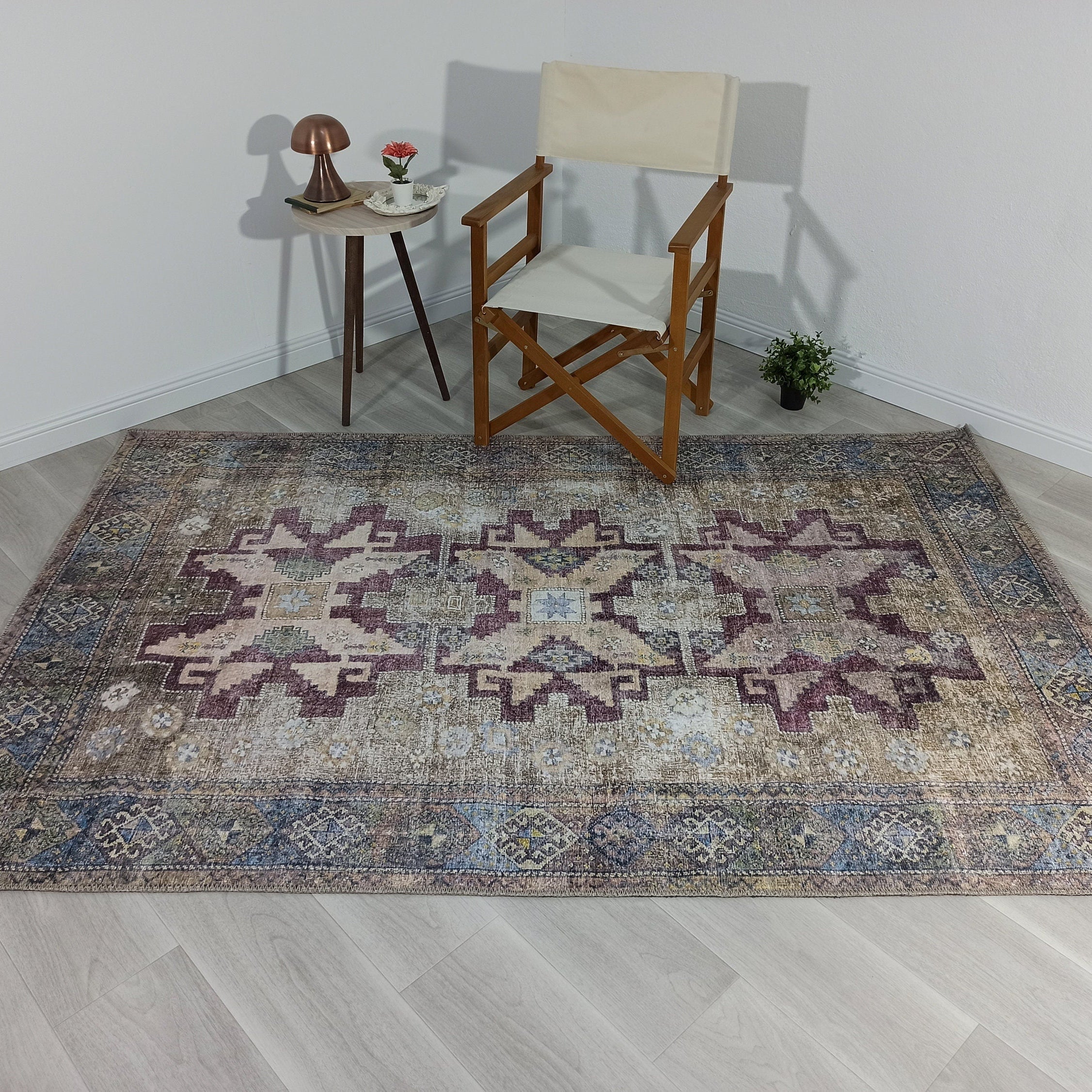 Alma Rug Turkish Beige Green Earth tones Rug