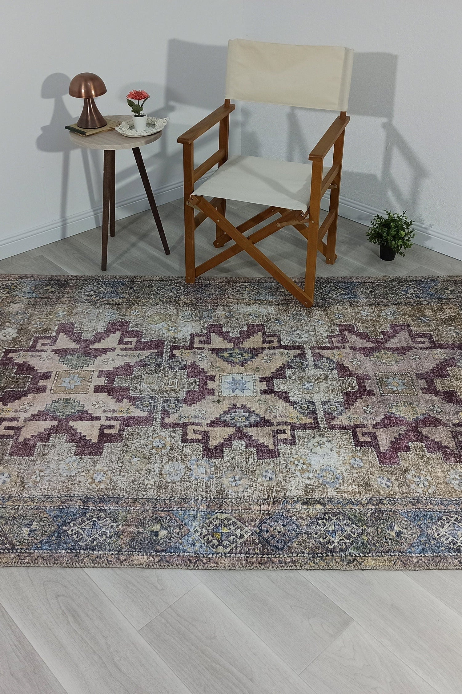 Alma Rug Turkish Beige Green Earth tones Rug