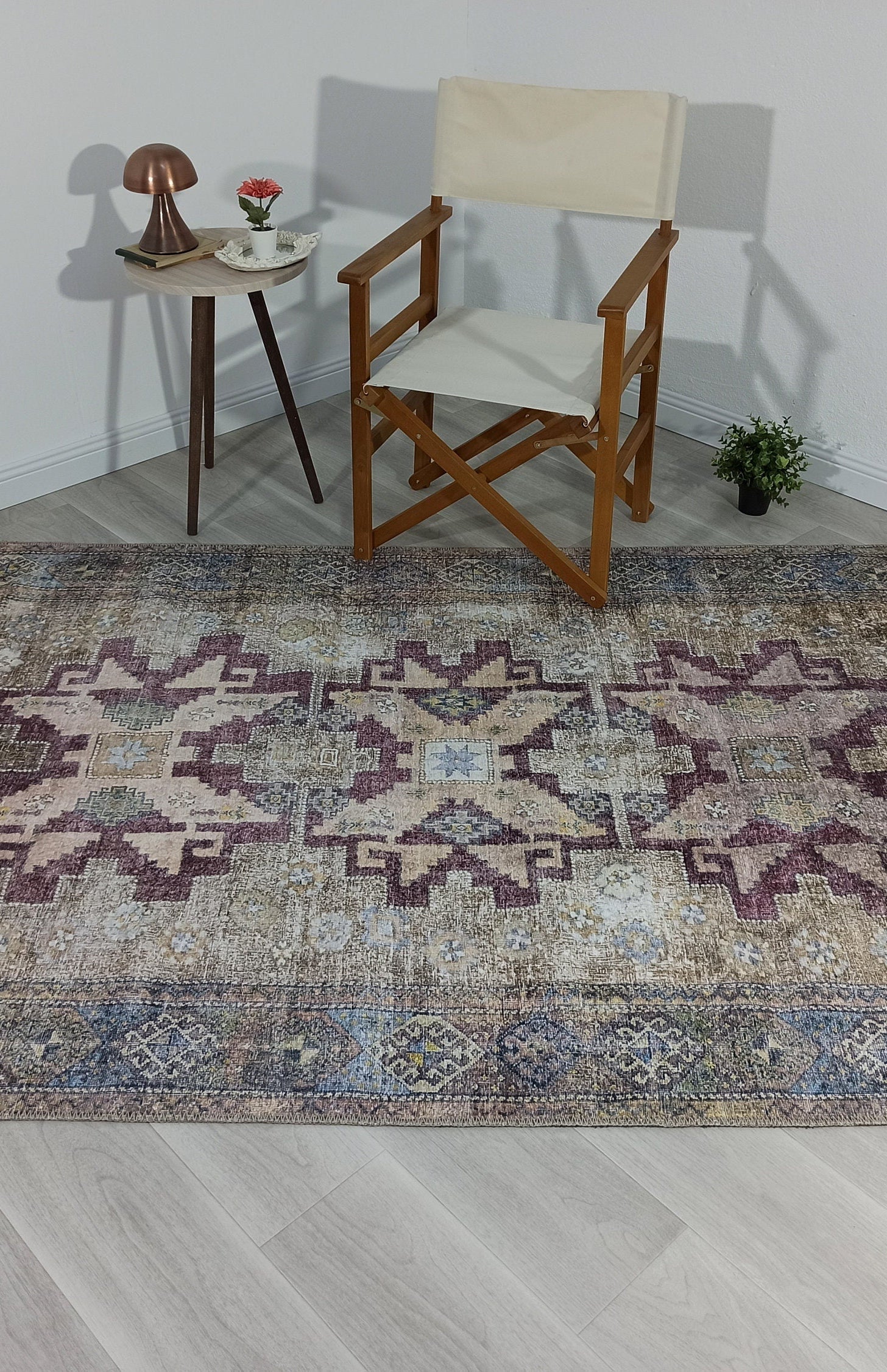 Alma Rug Turkish Beige Green Earth tones Rug