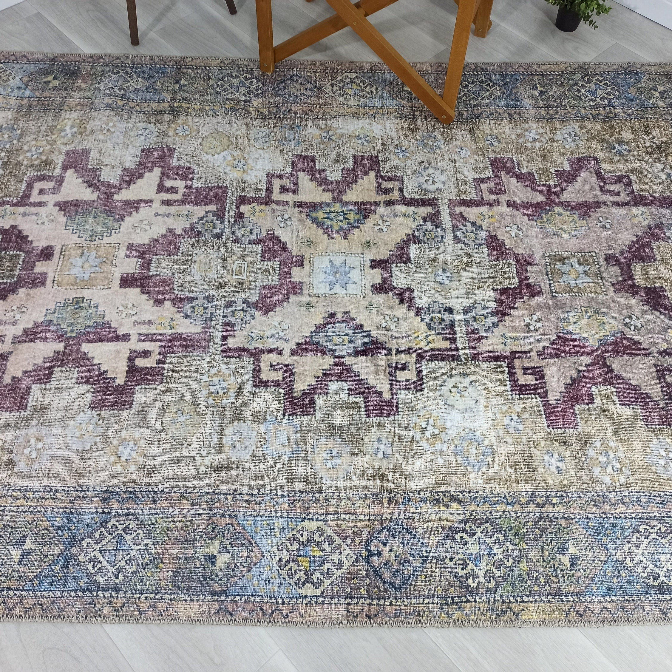 Alma Rug Turkish Beige Green Earth tones Rug