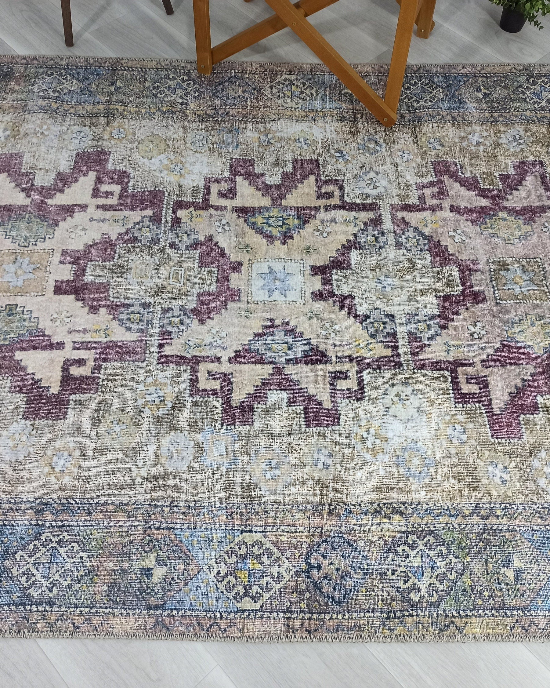 Alma Rug Turkish Beige Green Earth tones Rug