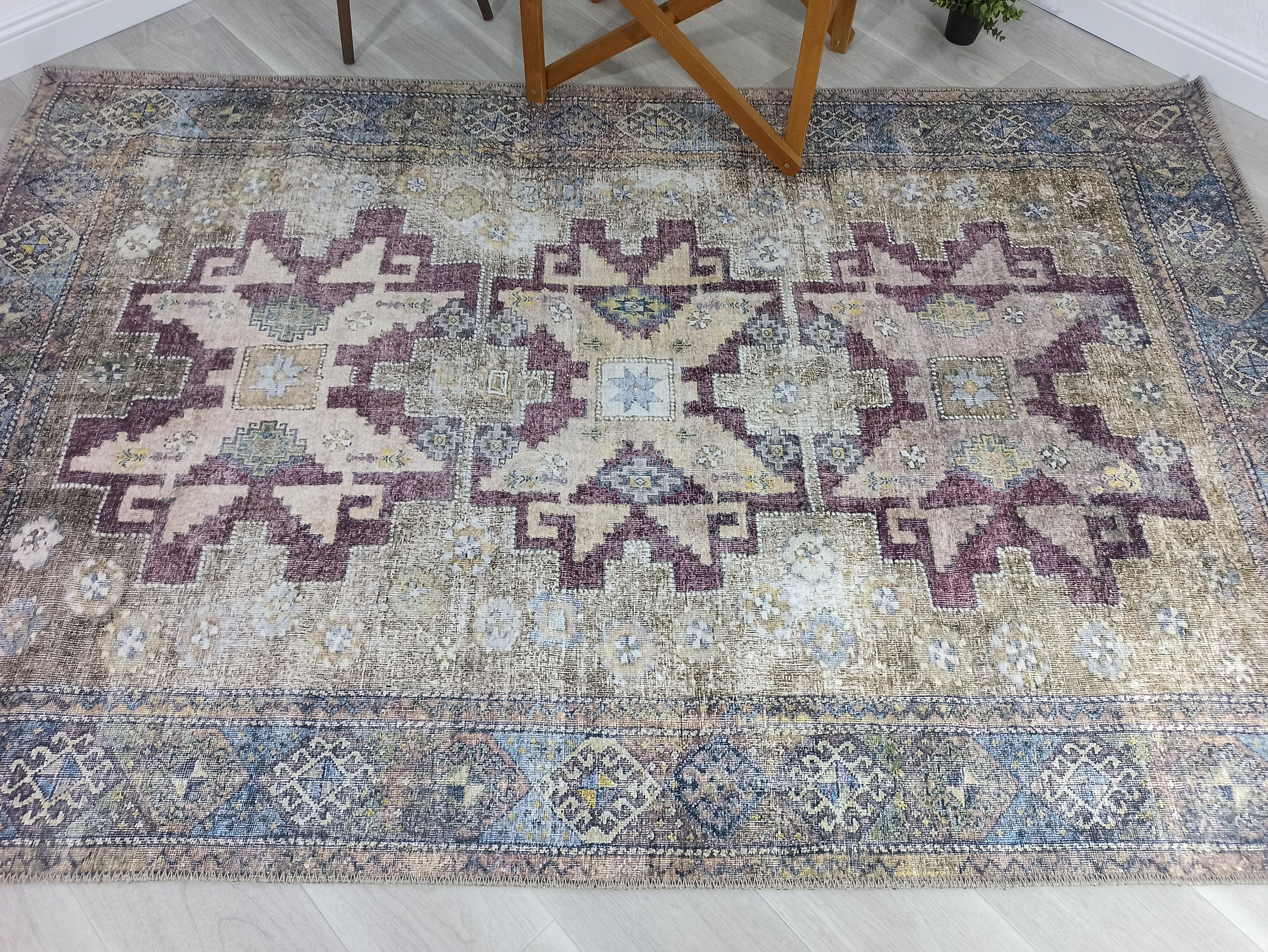 Alma Rug Turkish Beige Green Earth tones Rug