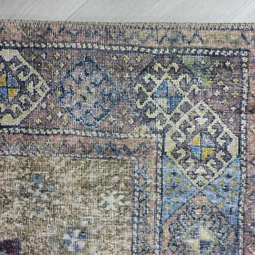 Alma Rug Turkish Beige Green Earth tones Rug