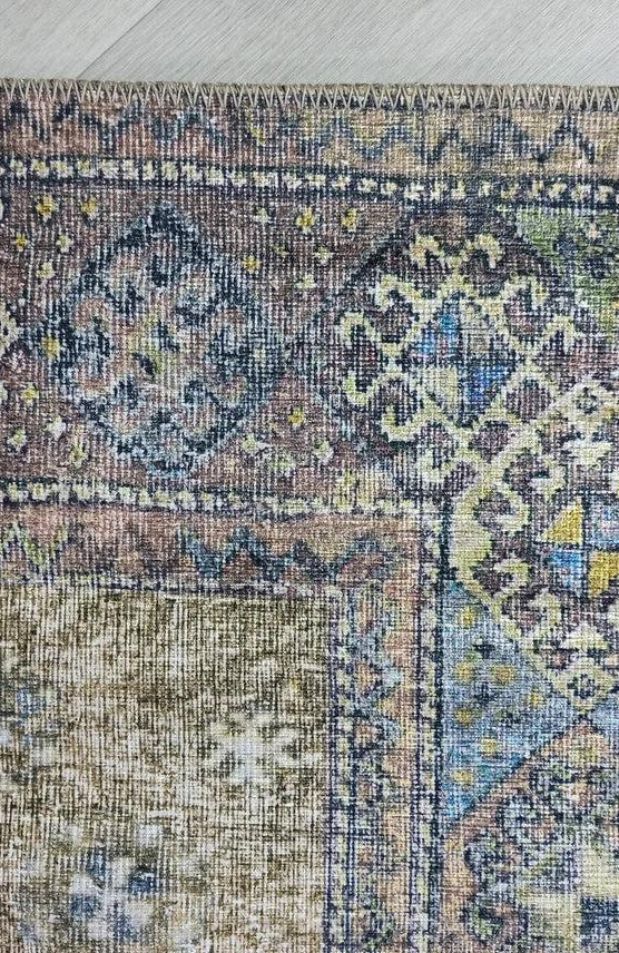 Alma Rug Turkish Beige Green Earth tones Rug