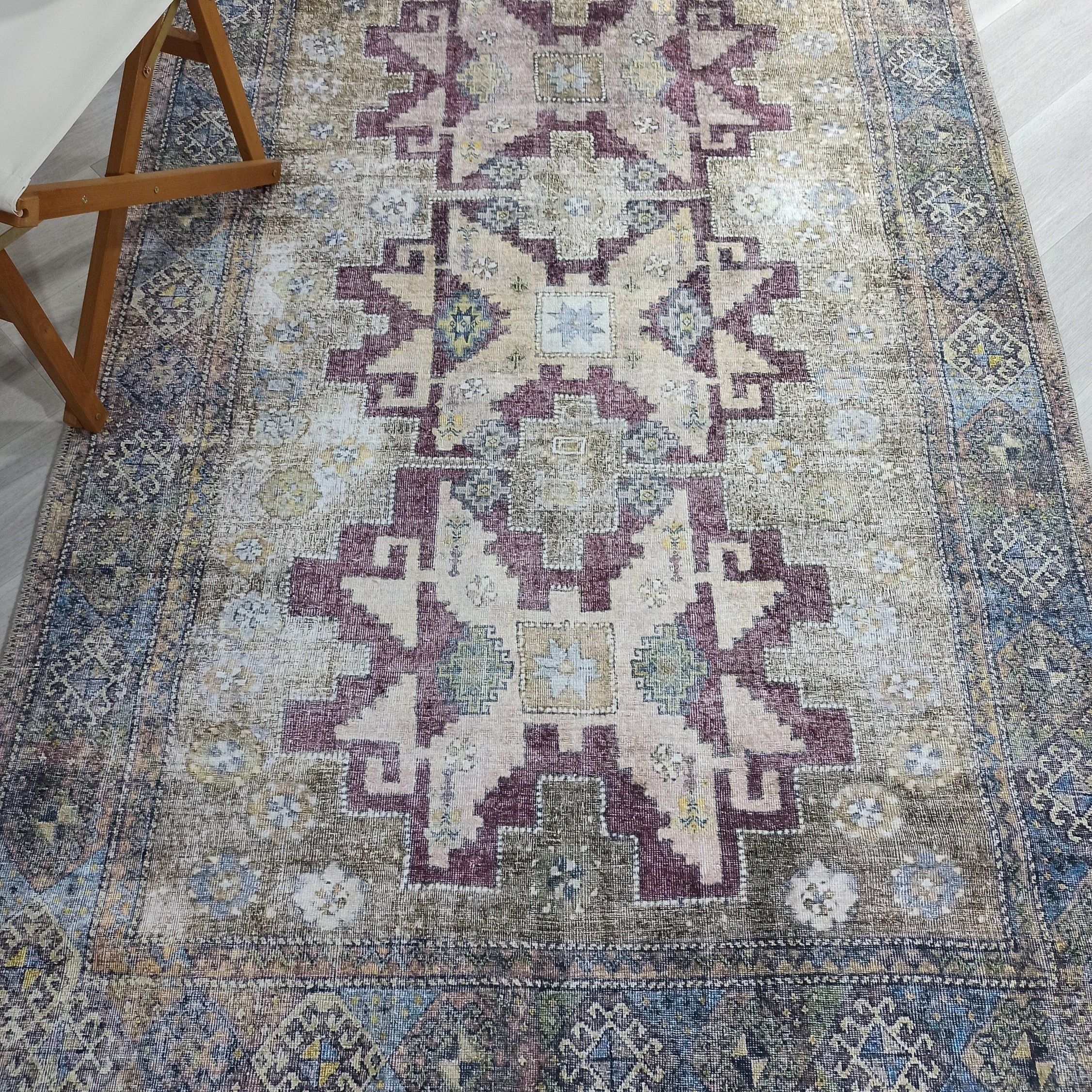 Alma Rug Turkish Beige Green Earth tones Rug