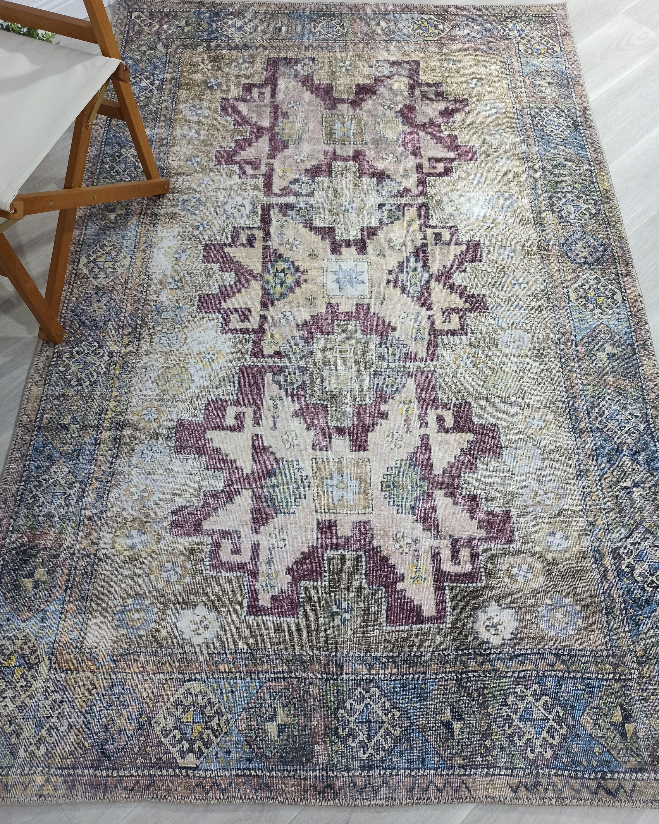 Alma Rug Turkish Beige Green Earth tones Rug