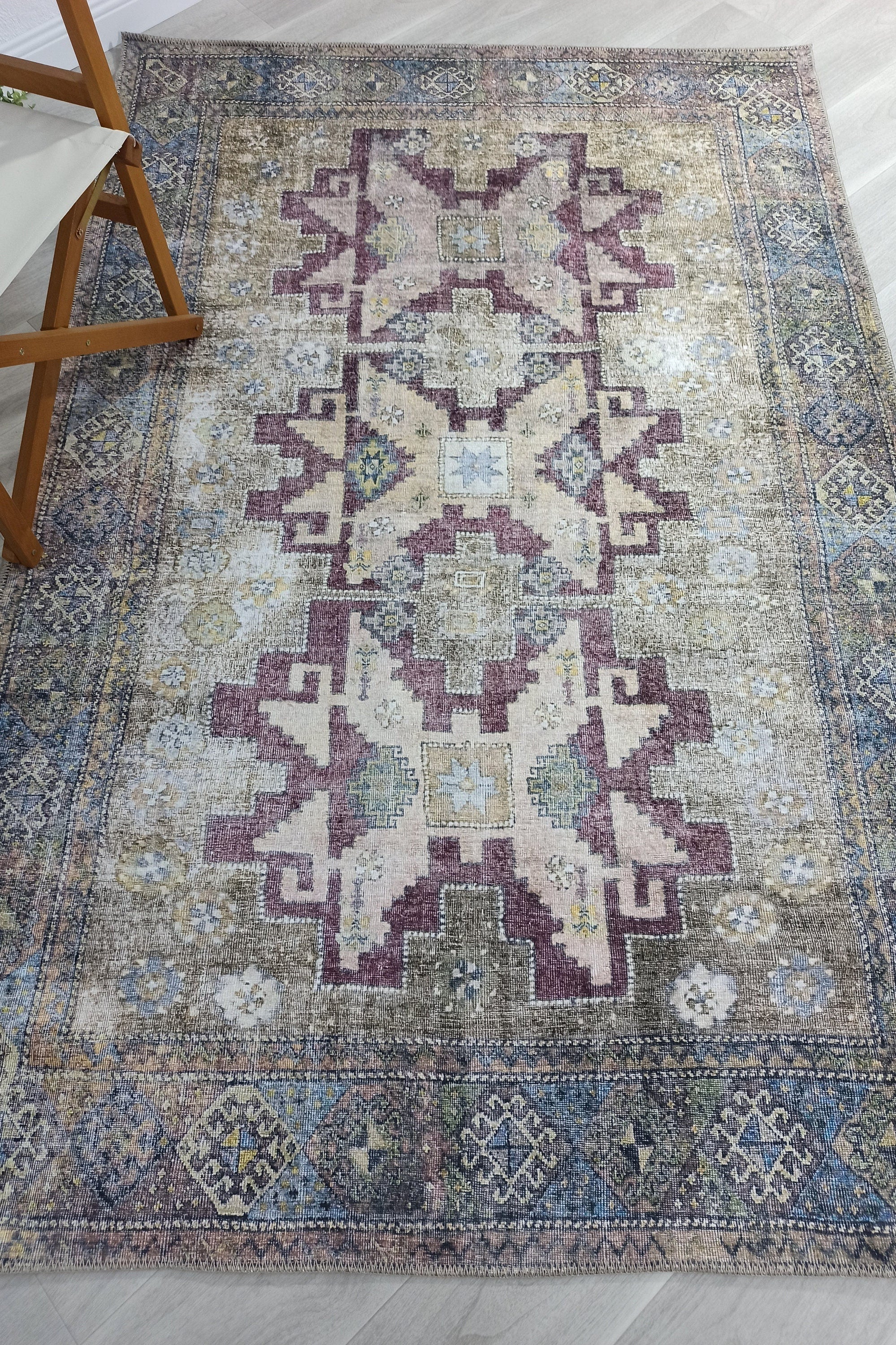 Alma Rug Turkish Beige Green Earth tones Rug