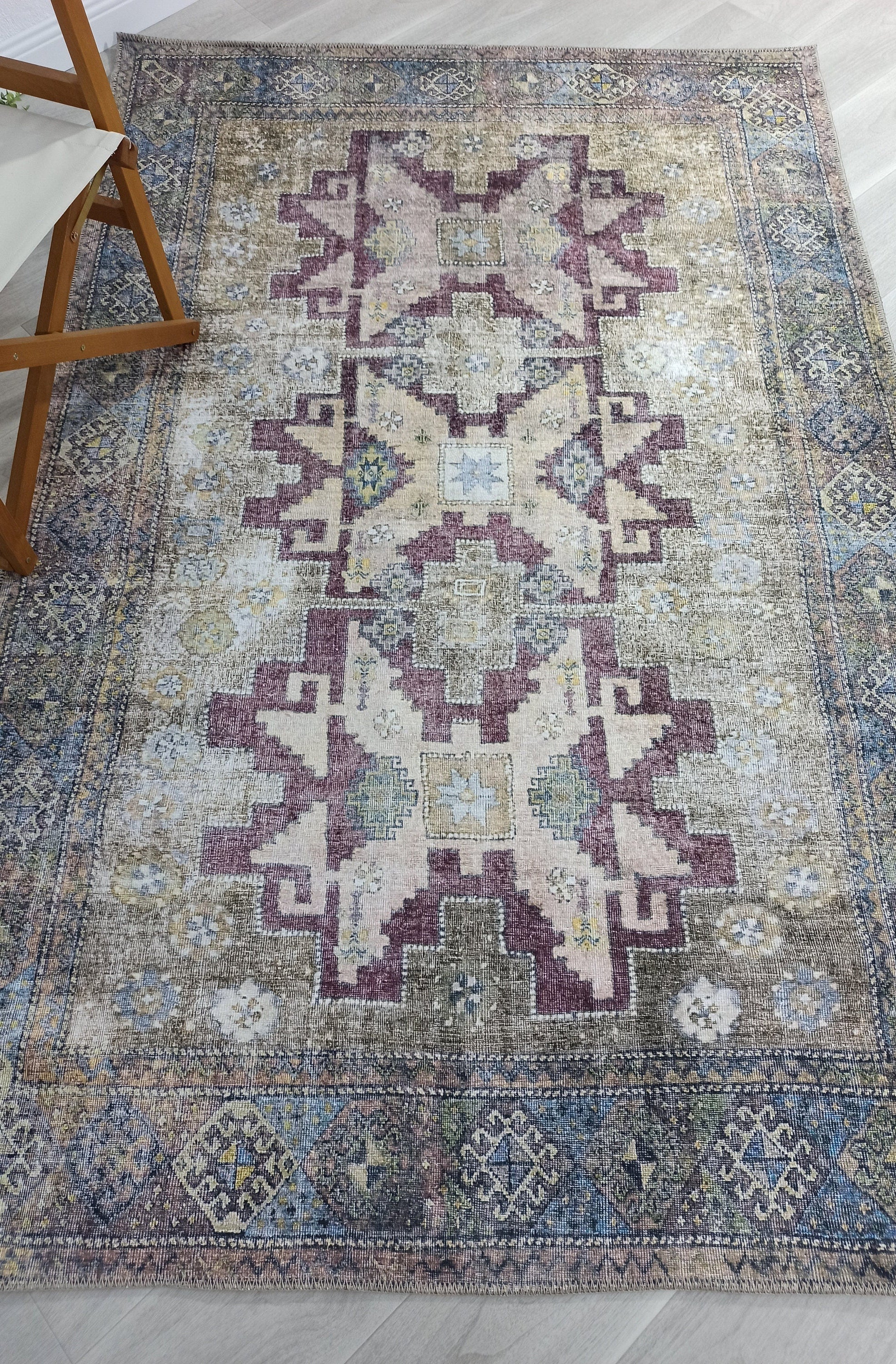 Alma Rug Turkish Beige Green Earth tones Rug